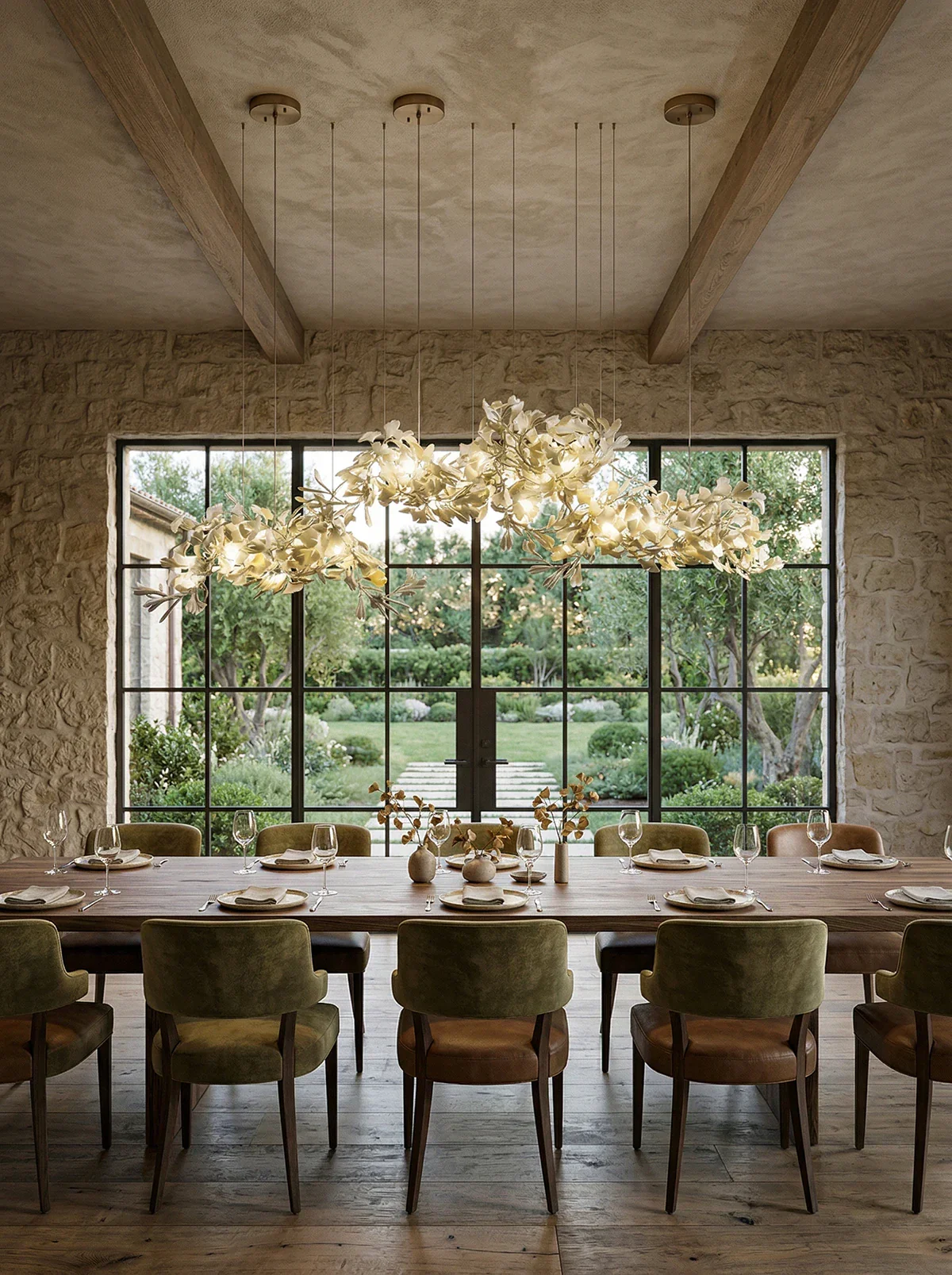 Gingko Ceramic Chandelier C - Image 2