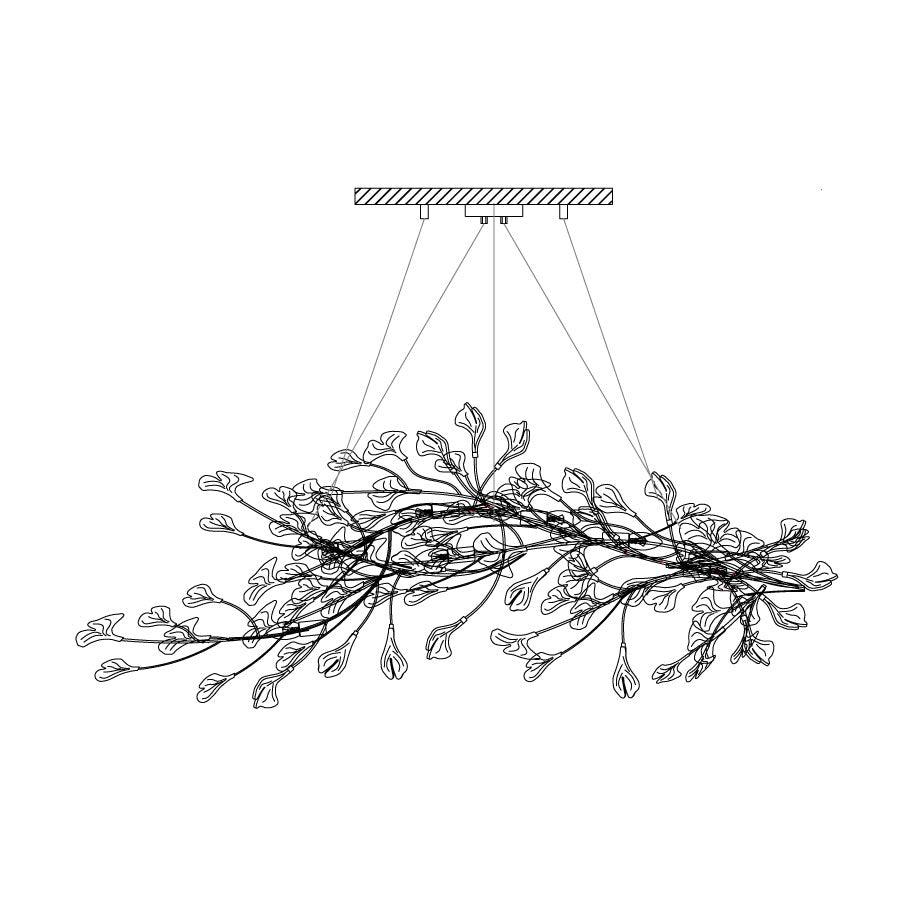Gingko Ceramic Chandelier E - Image 42