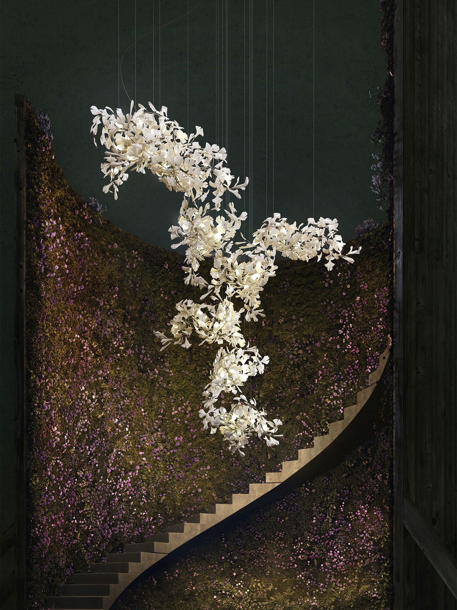 Gingko Ceramic Chandelier F - Image 31