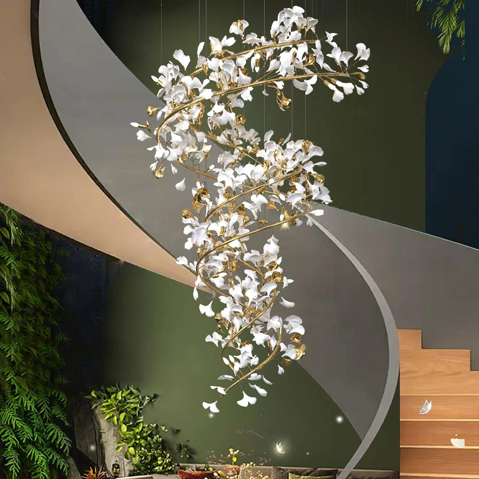 Gingko Ceramic Chandelier Q - Image 2