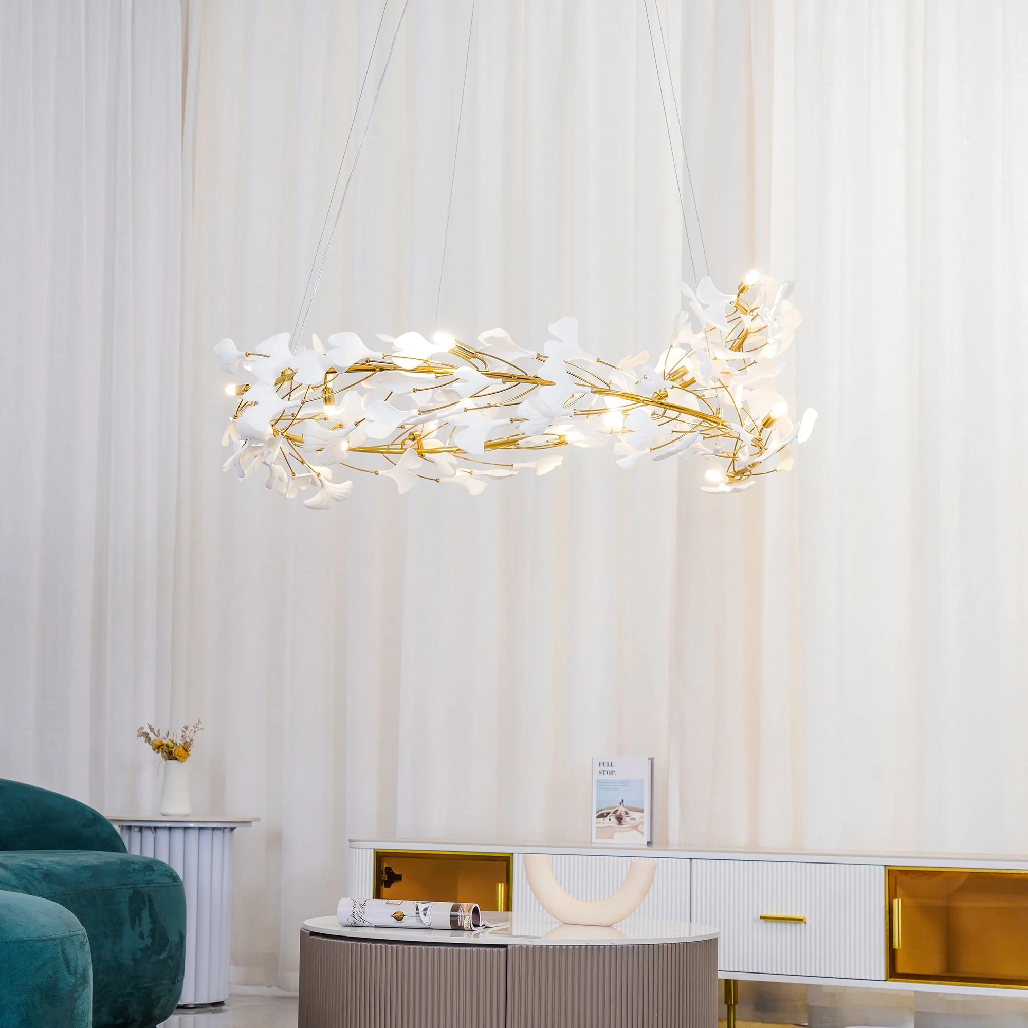 Gingko Ceramic Chandelier U - Image 10