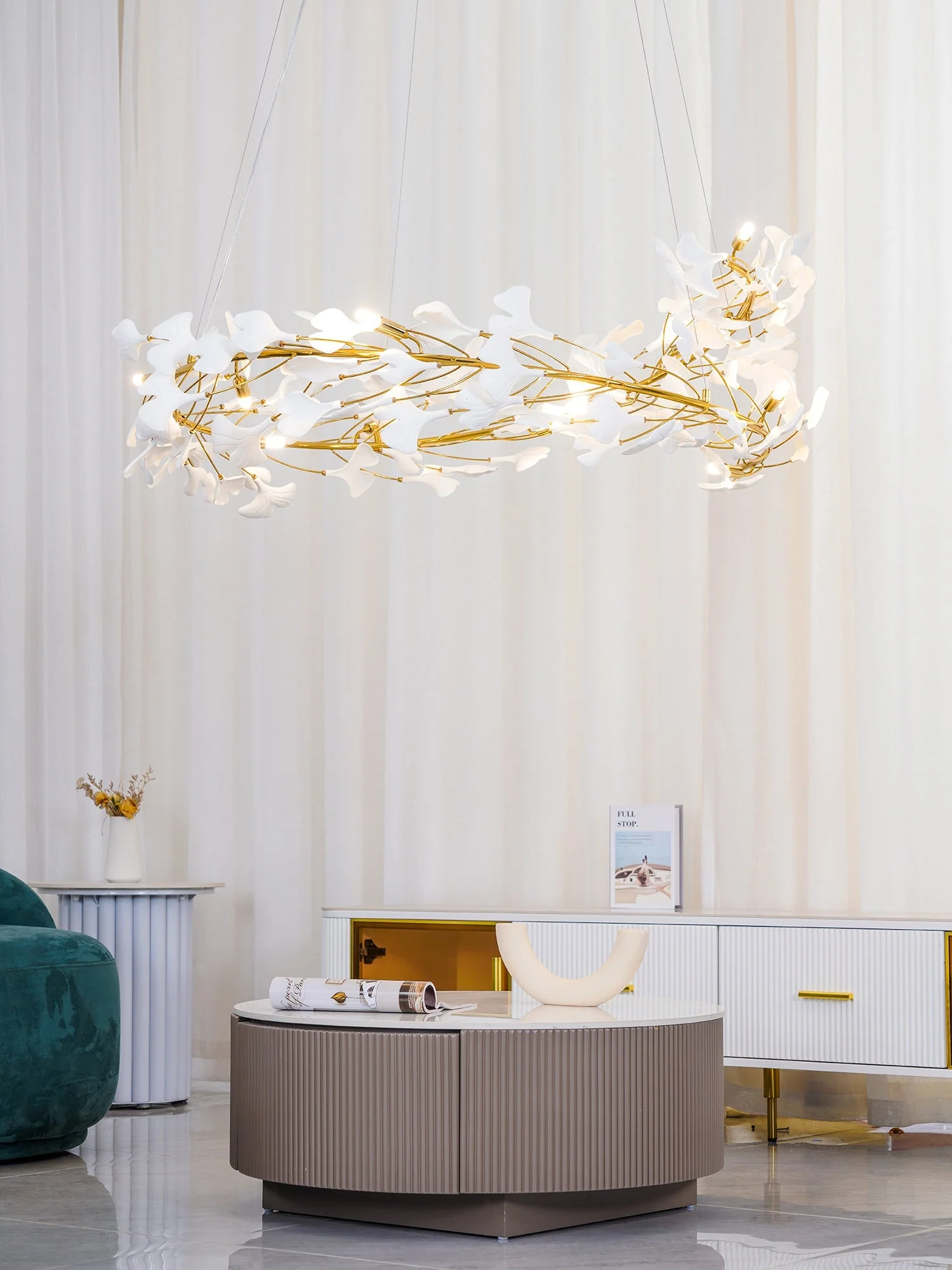 Gingko Ceramic Chandelier U - Image 11