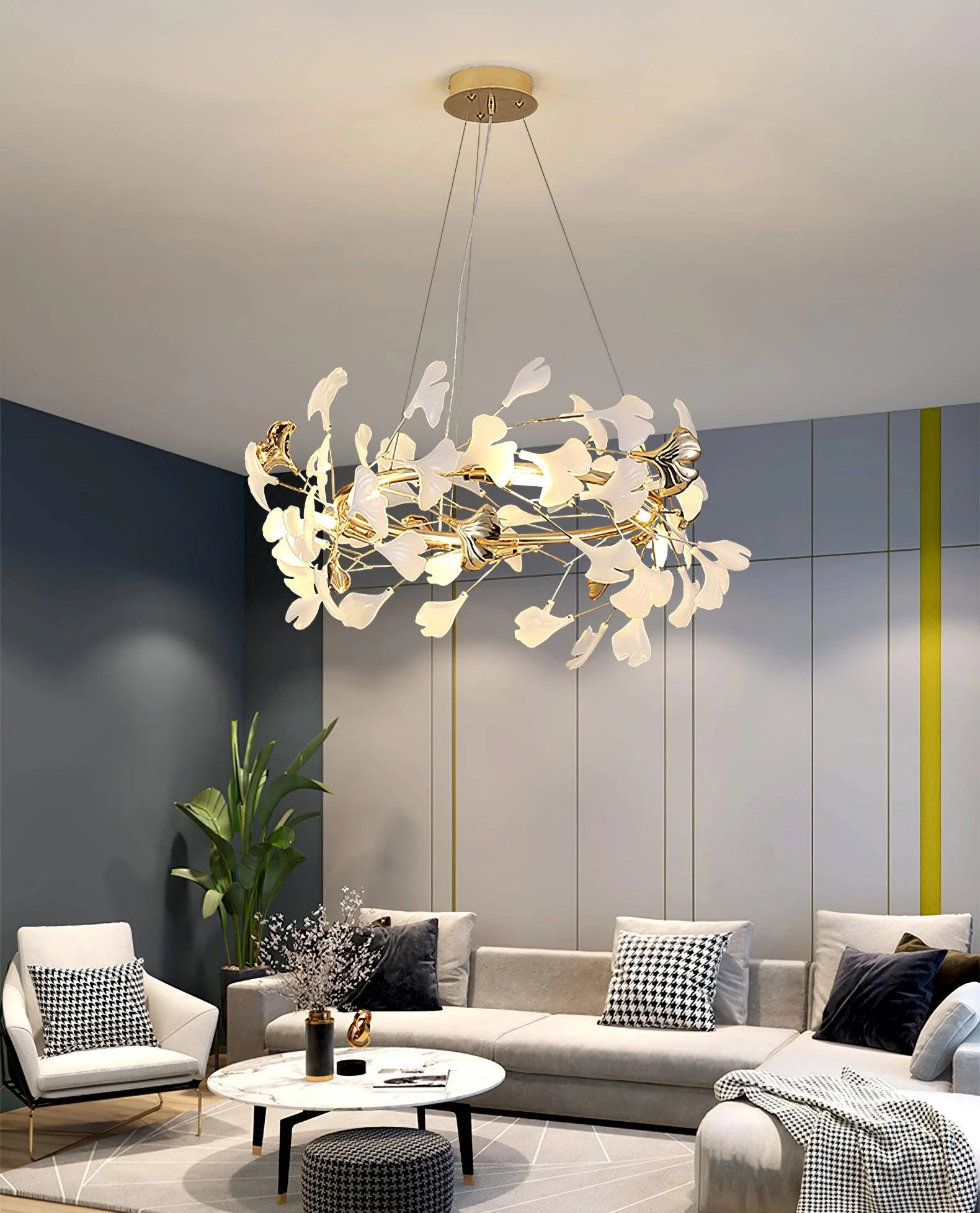Gingko Ceramic Chandelier U - Image 25