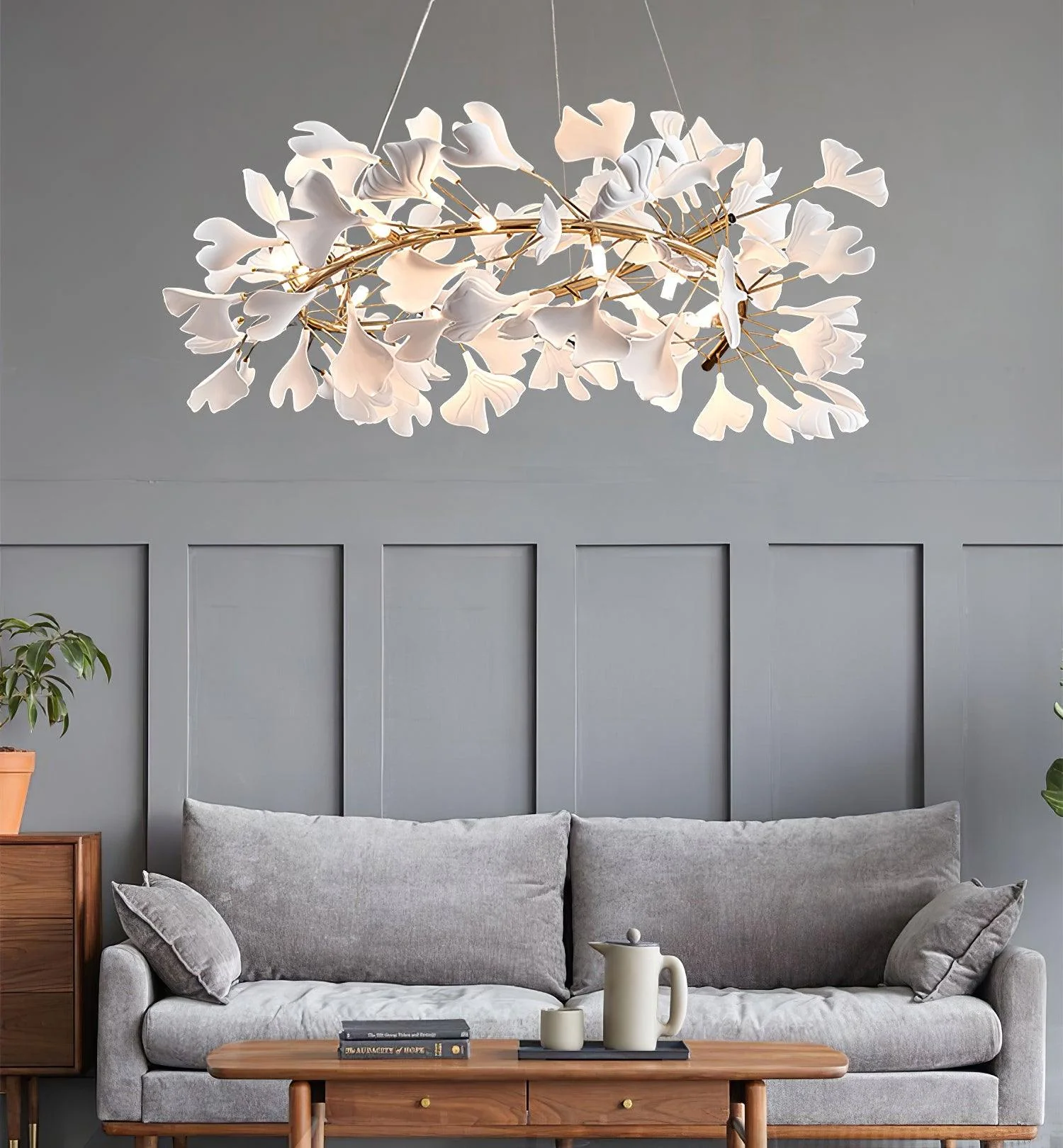 Gingko Ceramic Chandelier U - Image 4