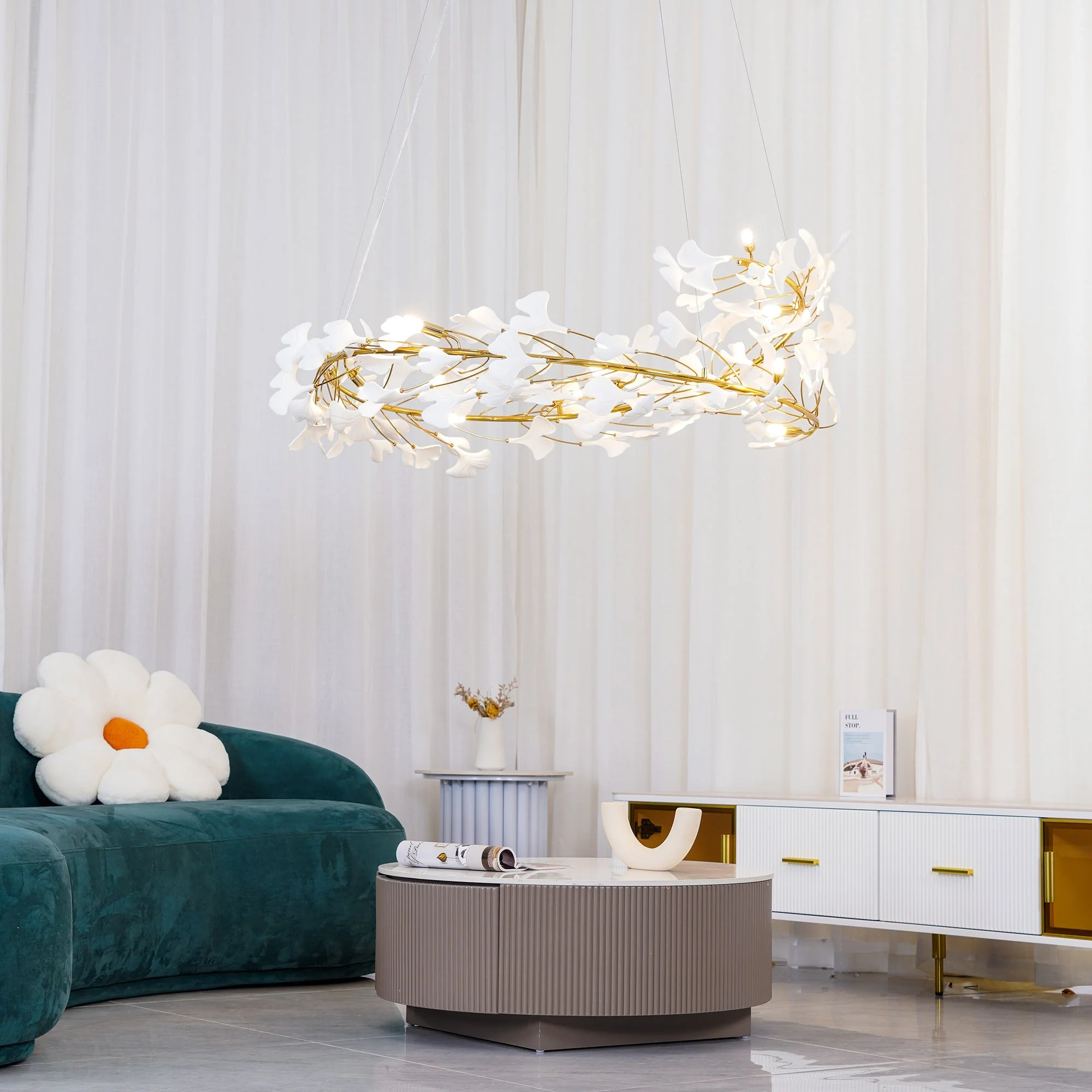 Gingko Ceramic Chandelier U - Image 7