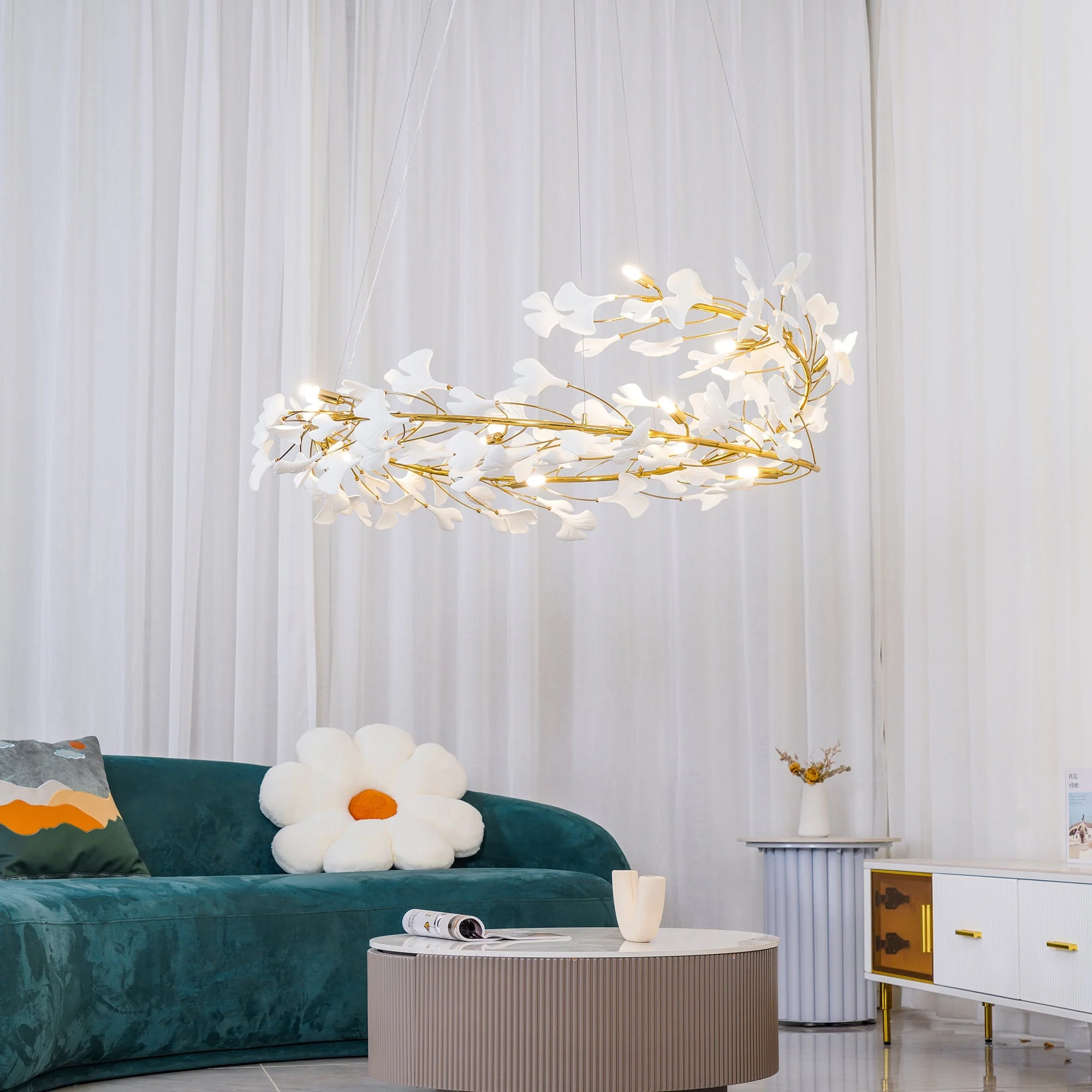 Gingko Ceramic Chandelier U - Image 8