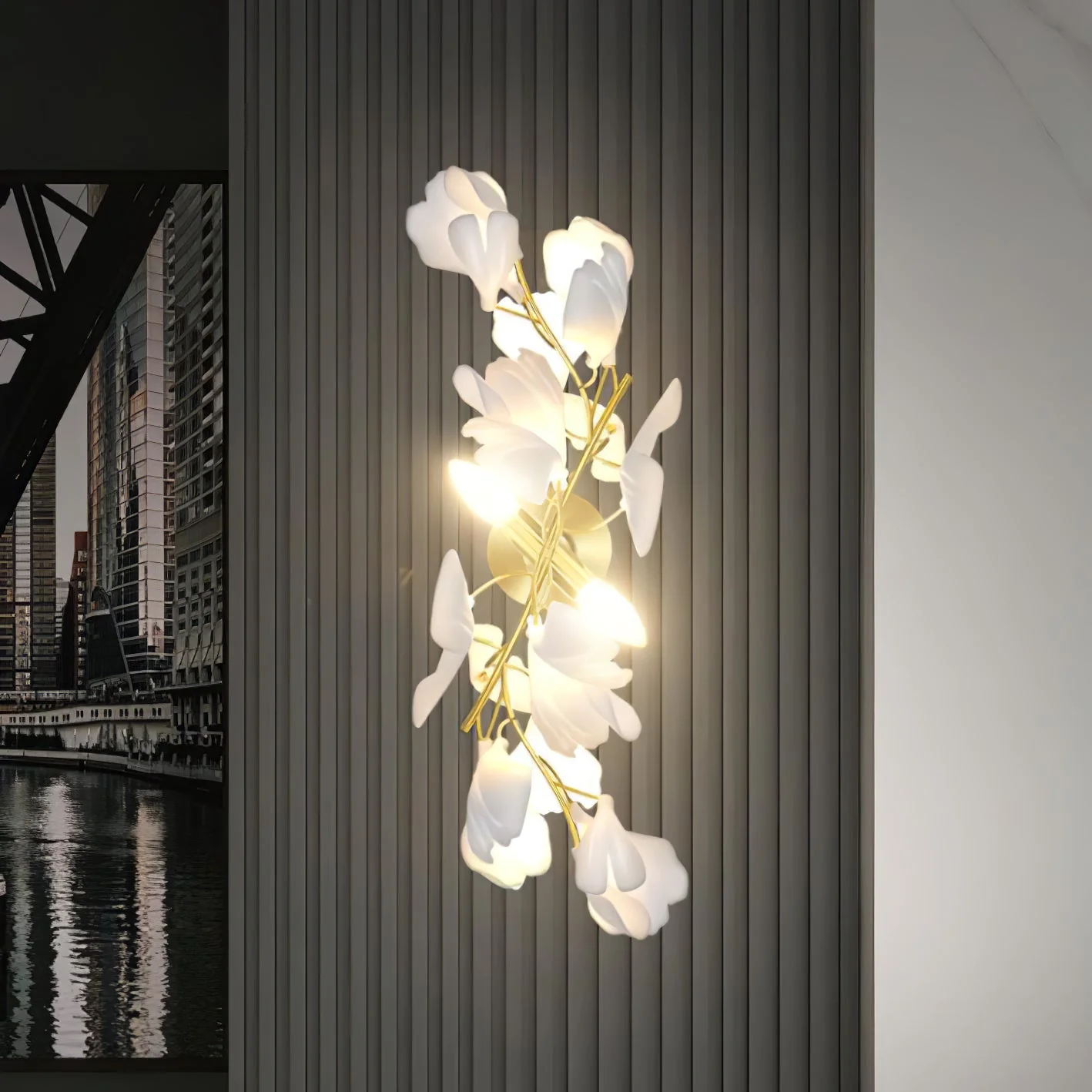 Gingko Flowers Wall Lamp - Image 4