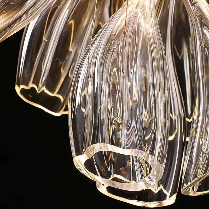 Glass Lotus Chandelier - Image 33