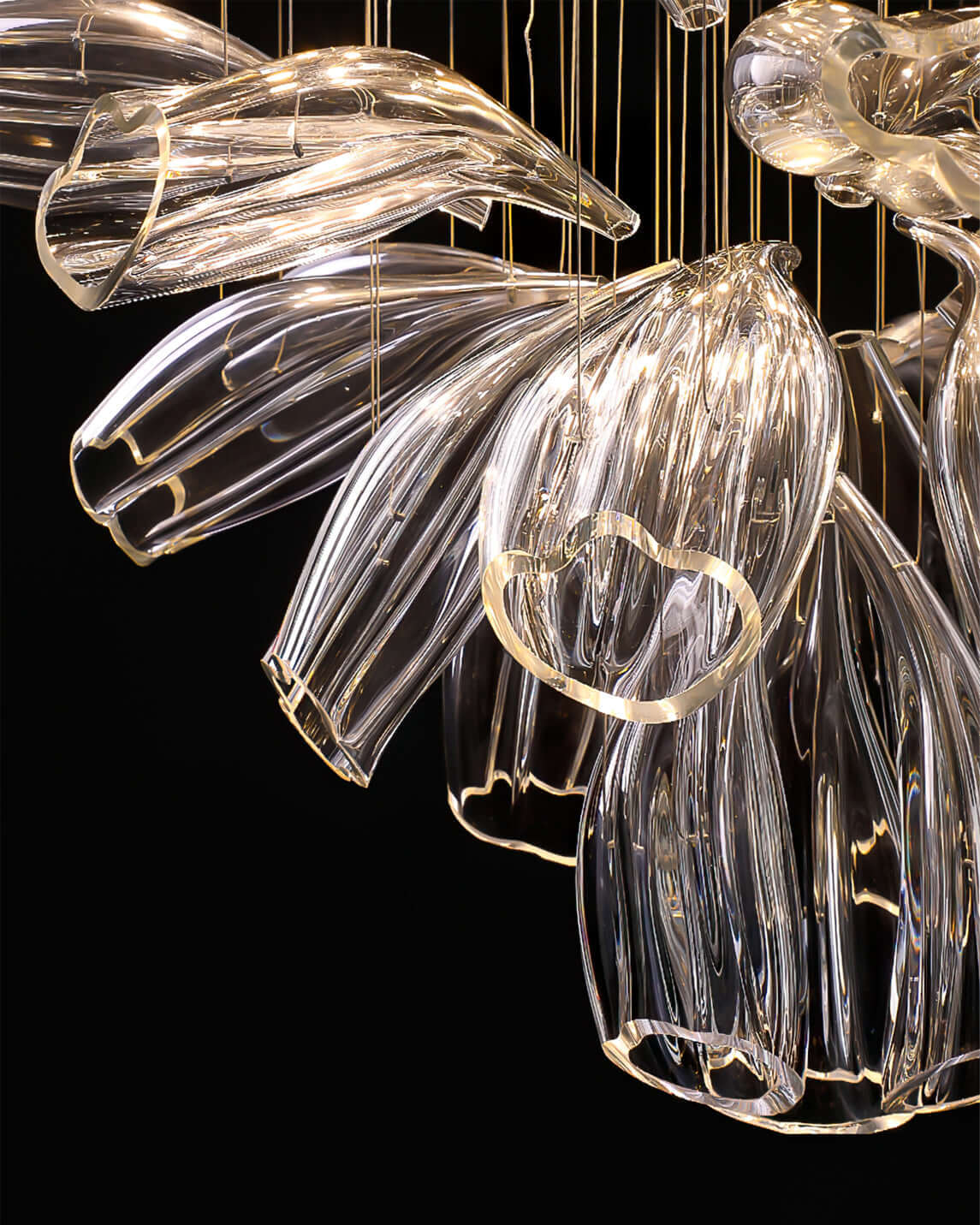 Glass Lotus Chandelier - Image 34