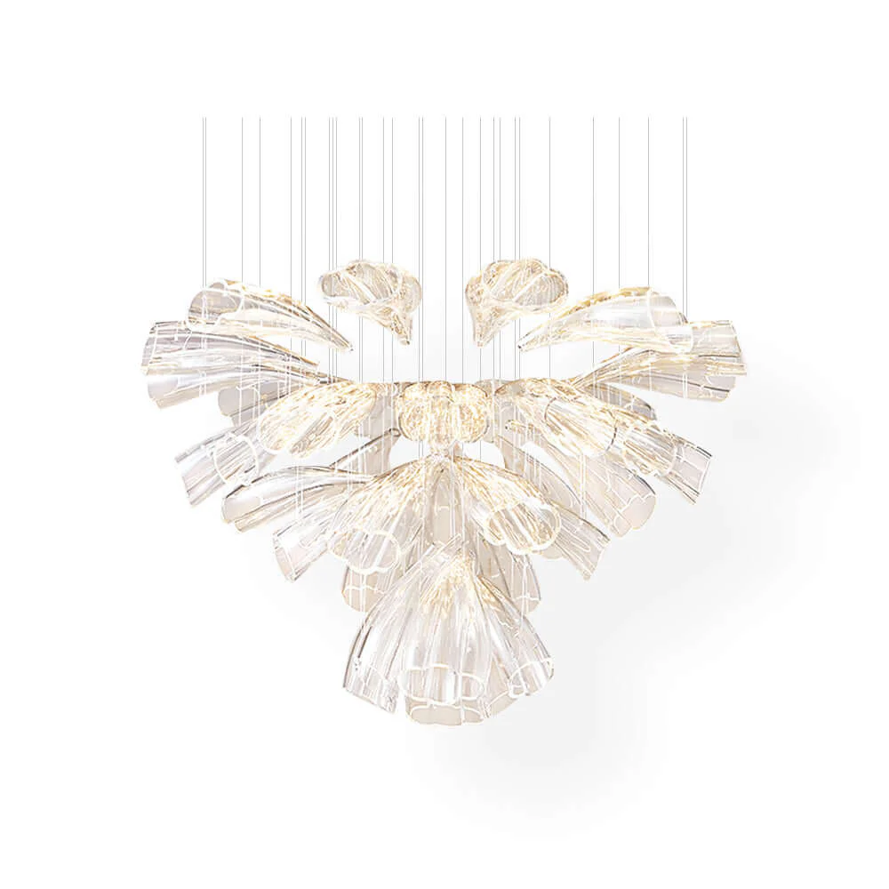 Glass Lotus Chandelier - Image 37