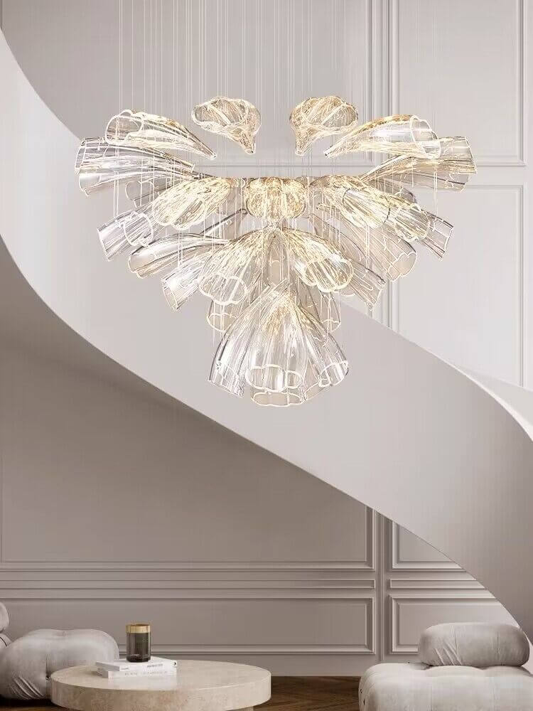 Glass Lotus Chandelier - Image 9
