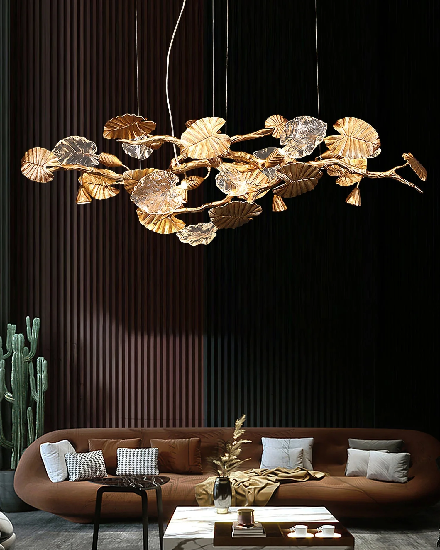 Gold Leaf Chandelier - Image 10
