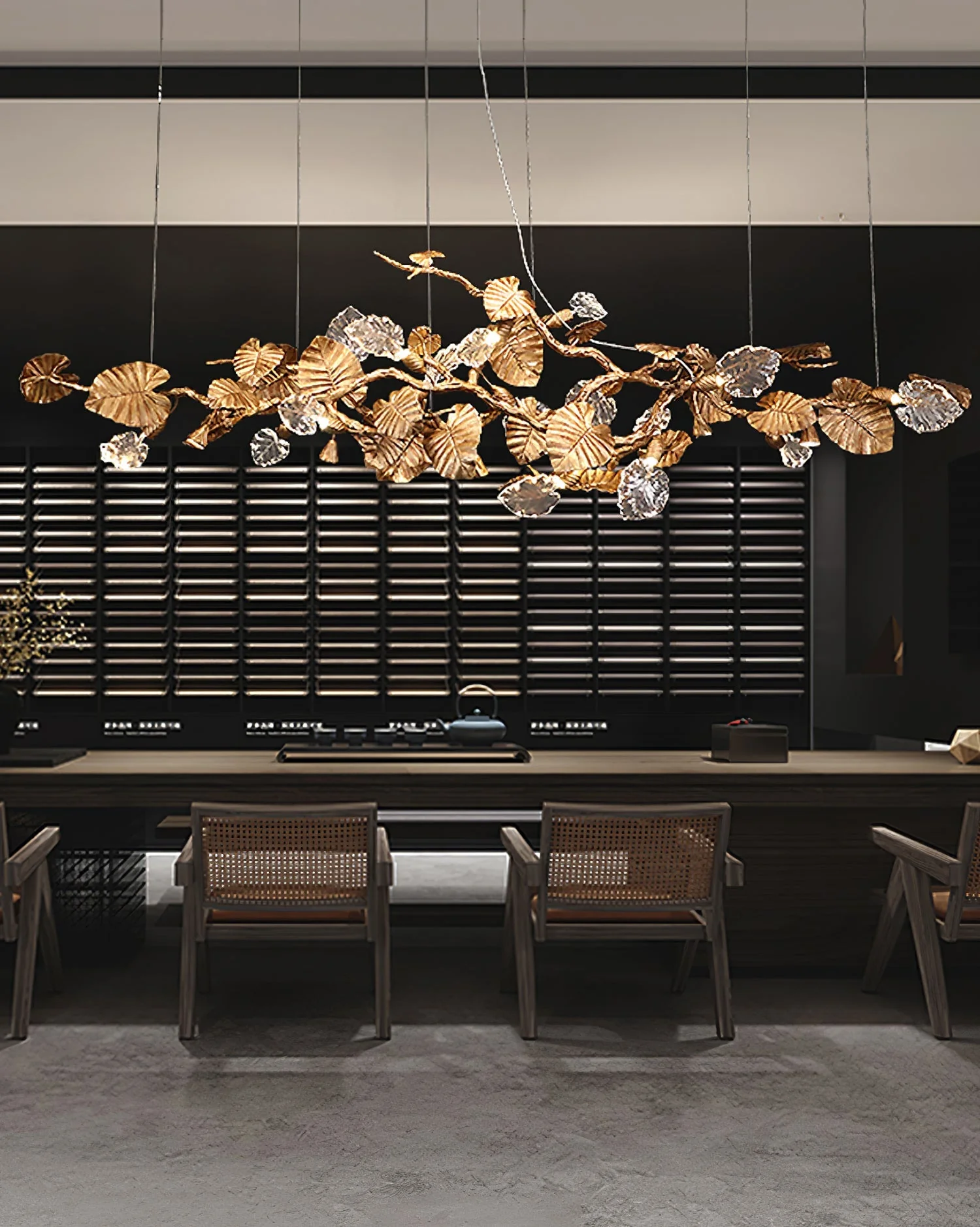 Gold Leaf Chandelier - Image 14