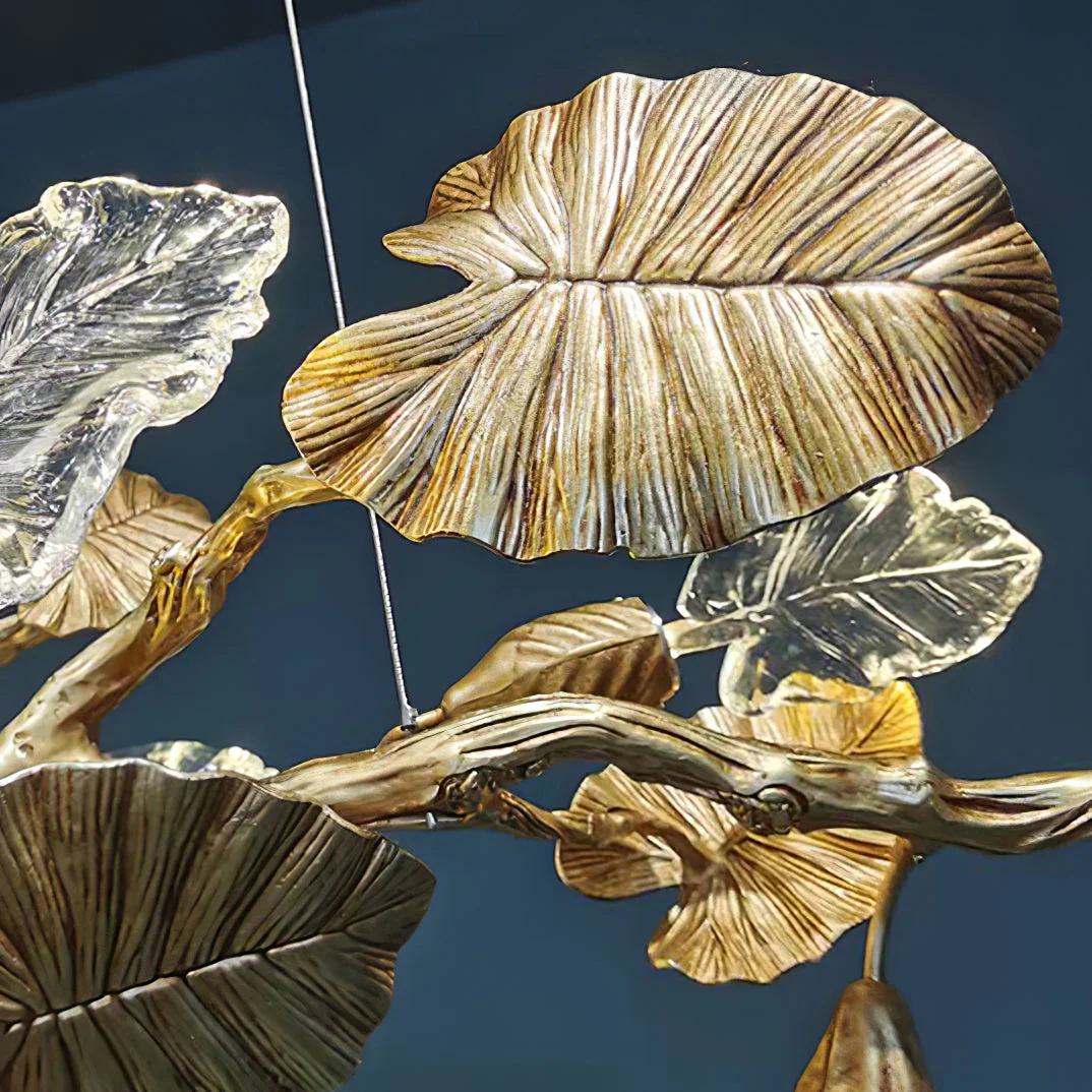 Gold Leaf Chandelier - Image 16