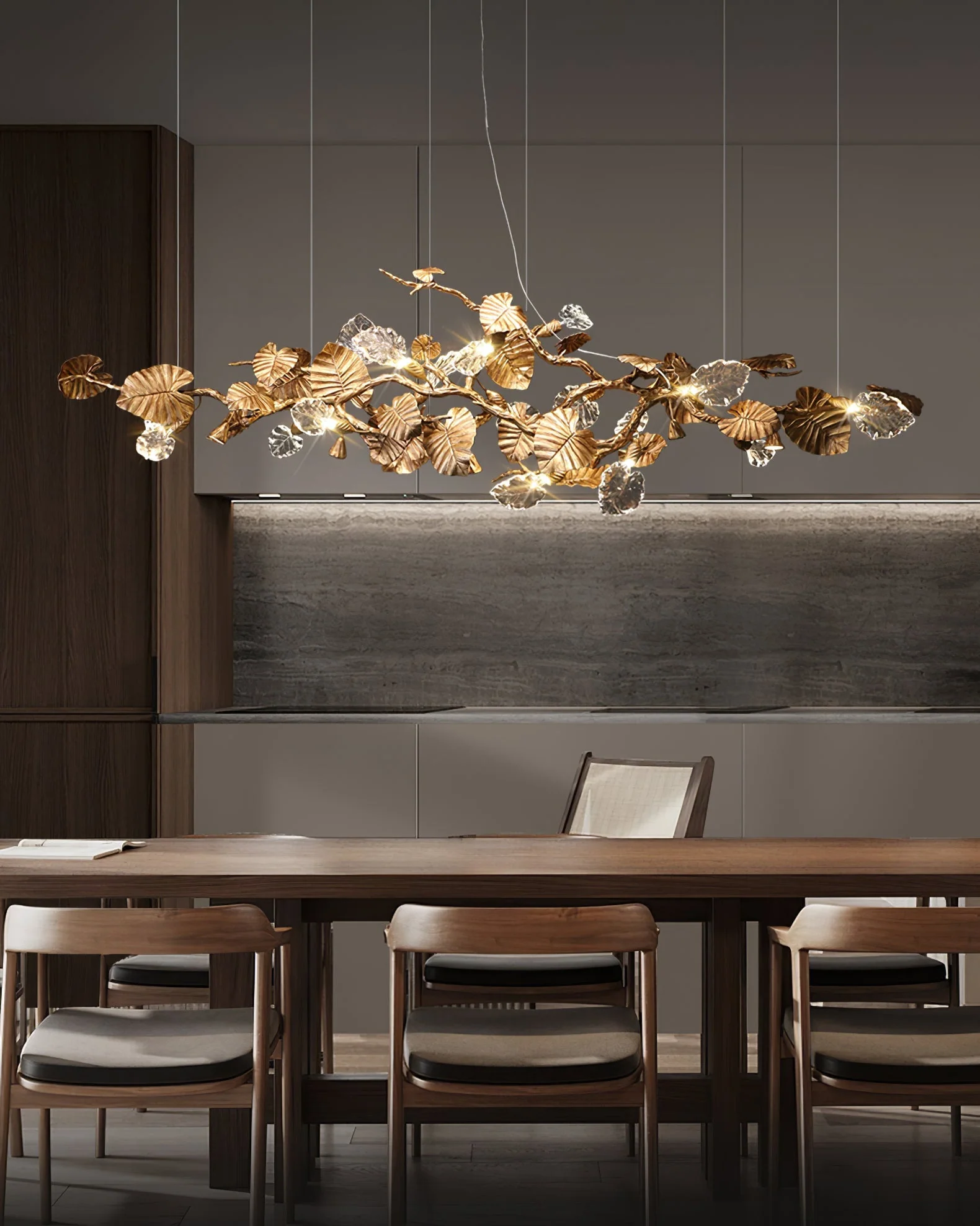 Gold Leaf Chandelier - Image 20