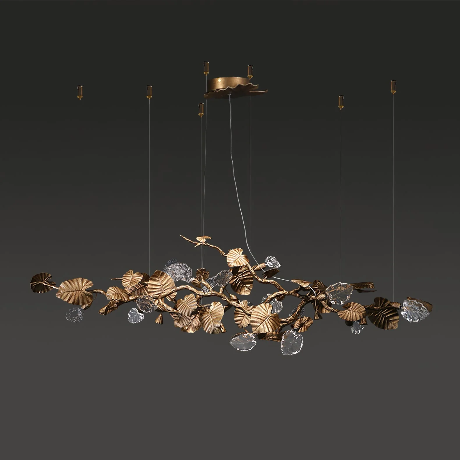 Gold Leaf Chandelier - Image 23