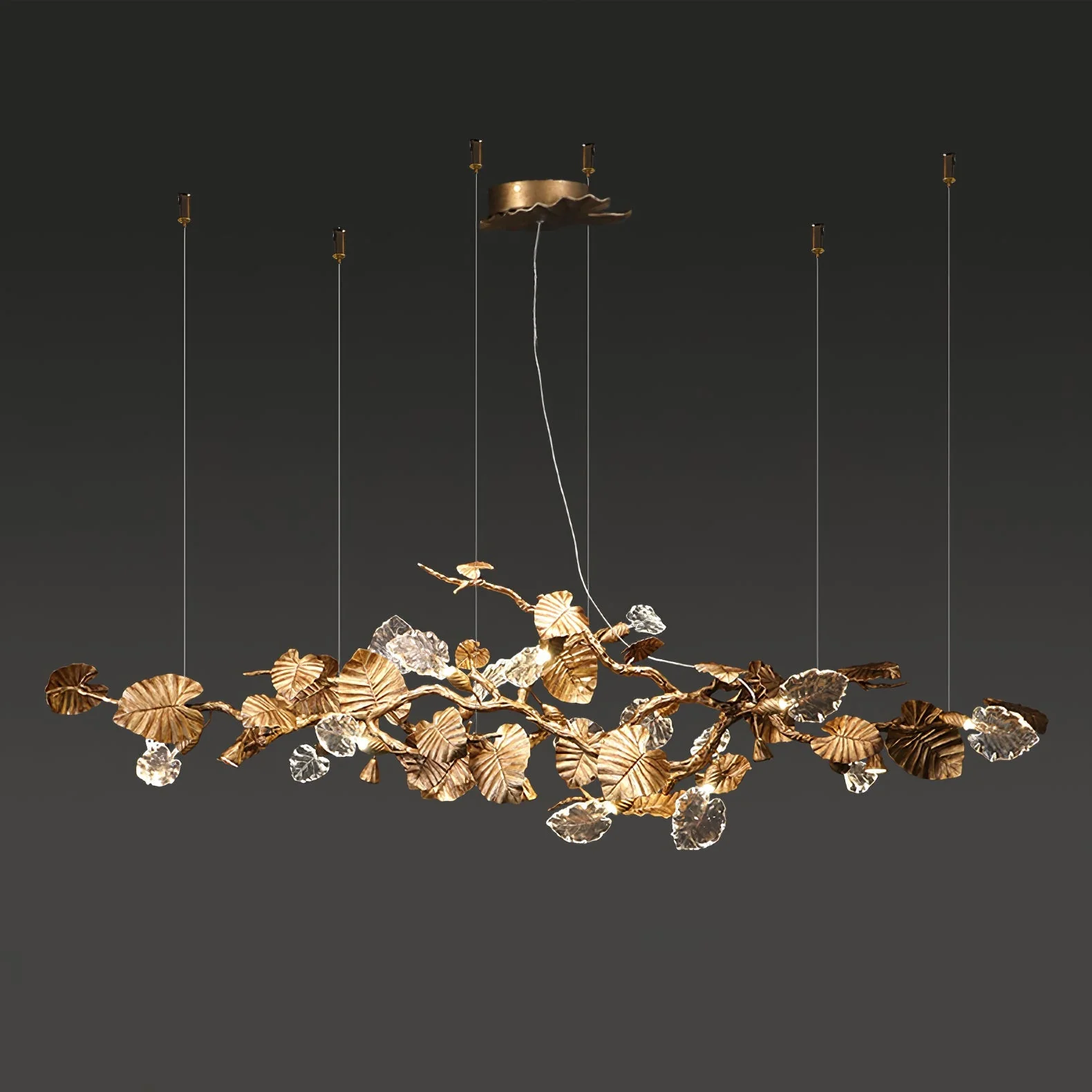Gold Leaf Chandelier - Image 24