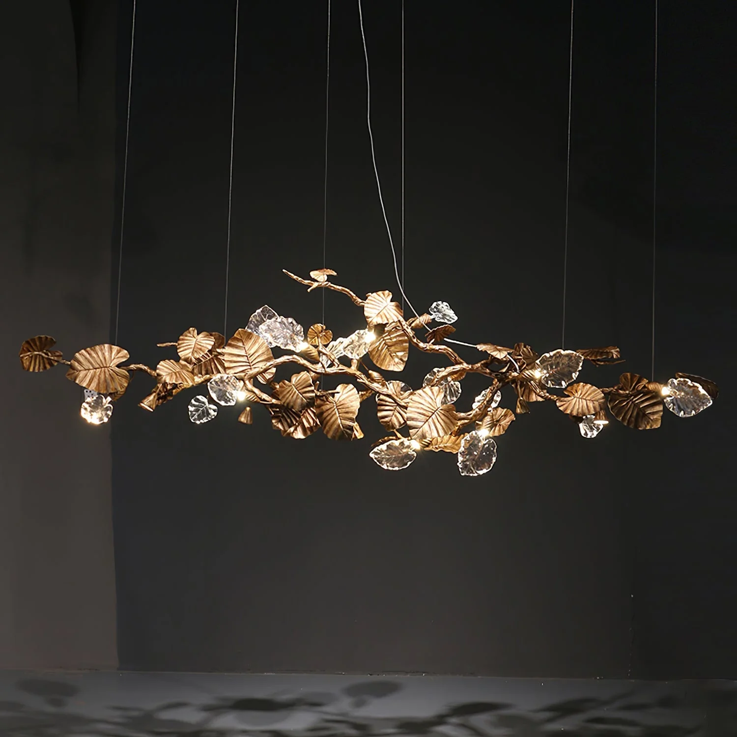 Gold Leaf Chandelier - Image 3