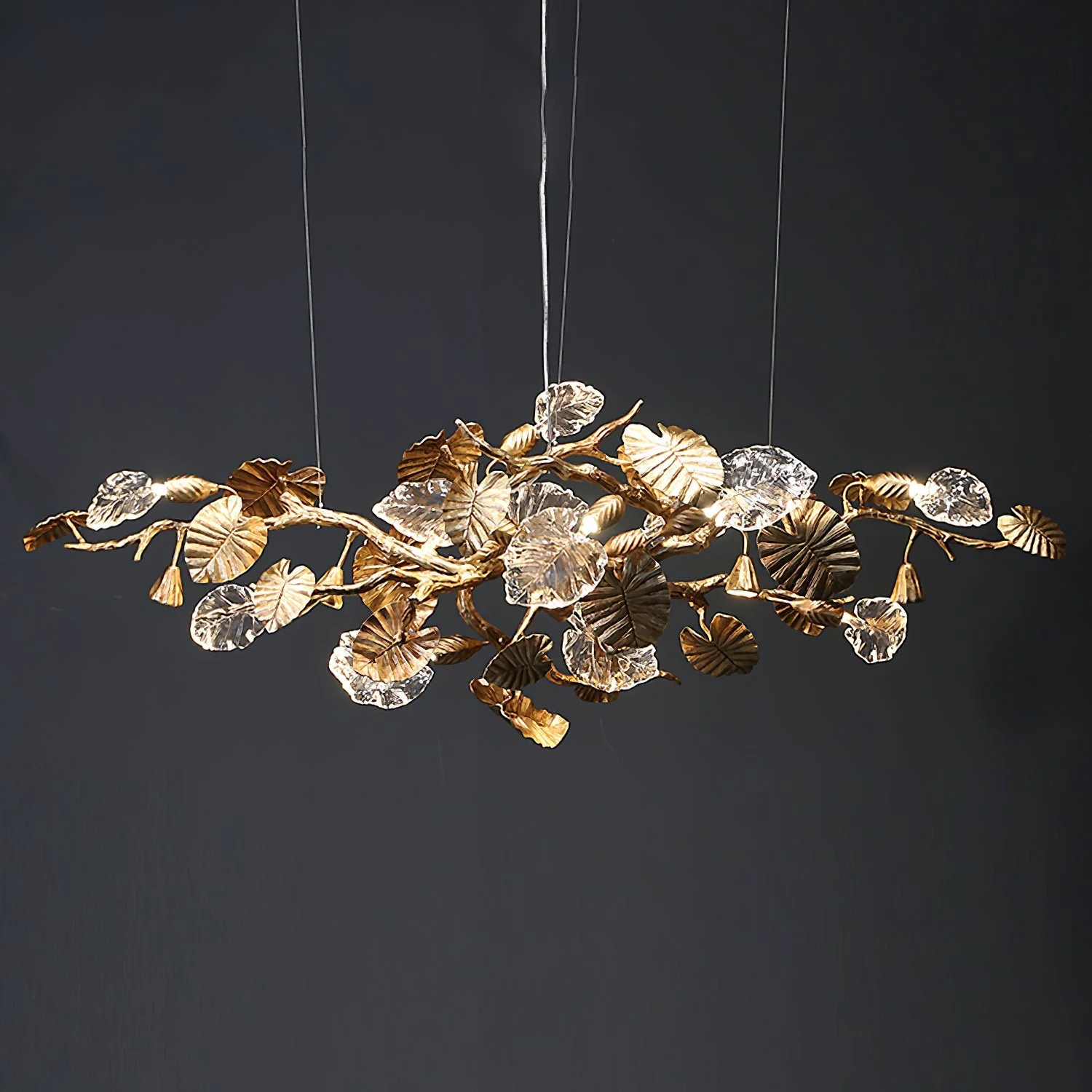 Gold Leaf Chandelier - Image 9