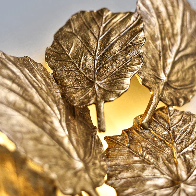 Gold Leaf Handmade Wall Sconce - Image 11