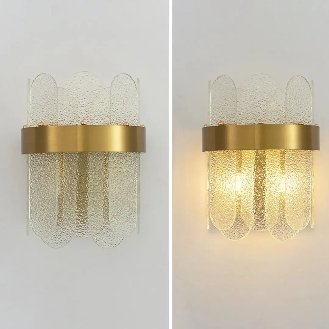 Gold Oval Glass Wall Lamp - Image 13