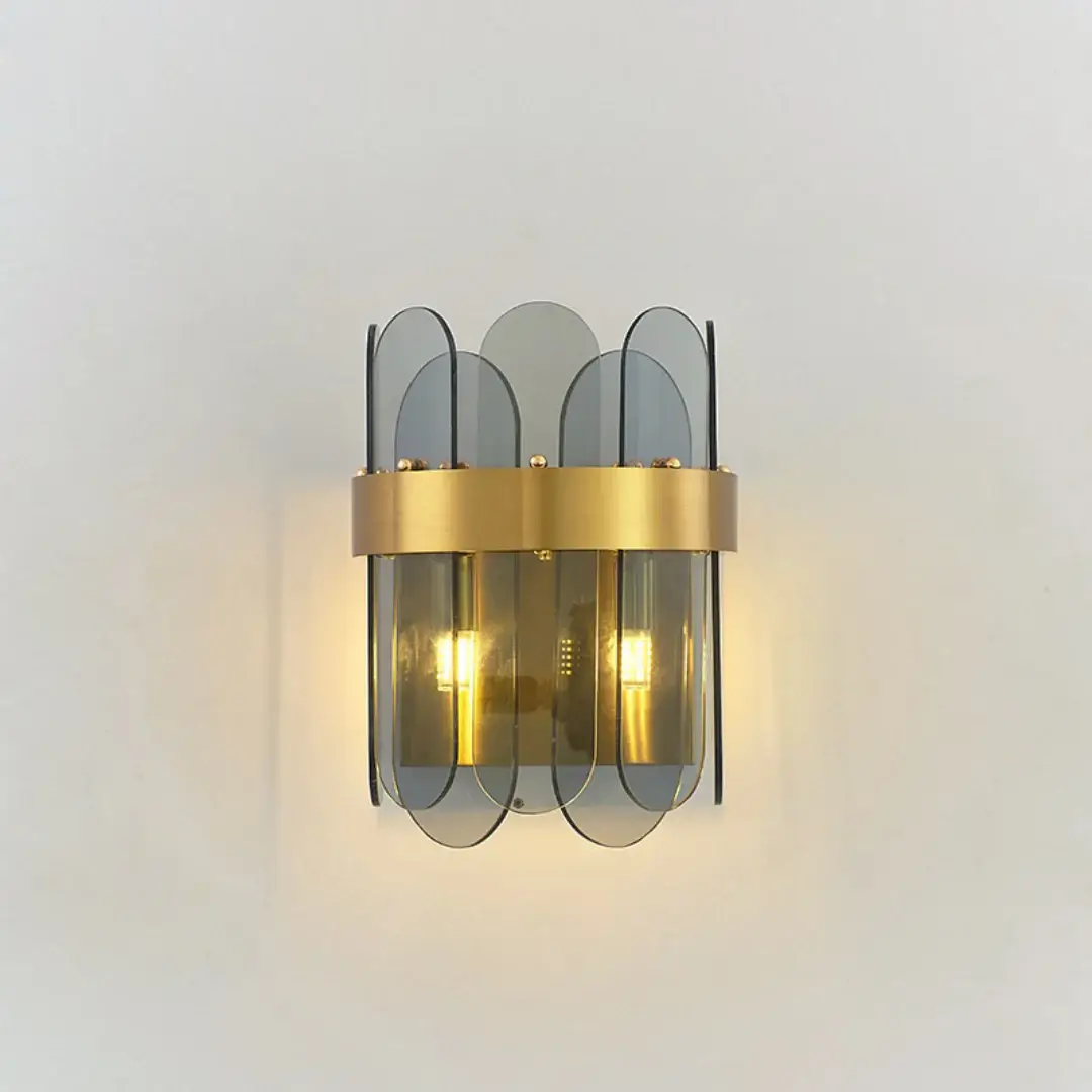 Gold Oval Glass Wall Lamp - Image 17