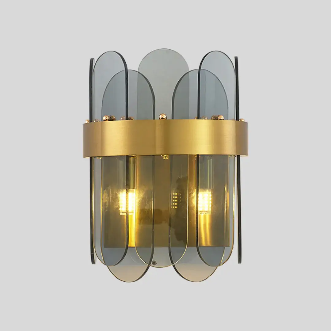 Gold Oval Glass Wall Lamp - Image 18