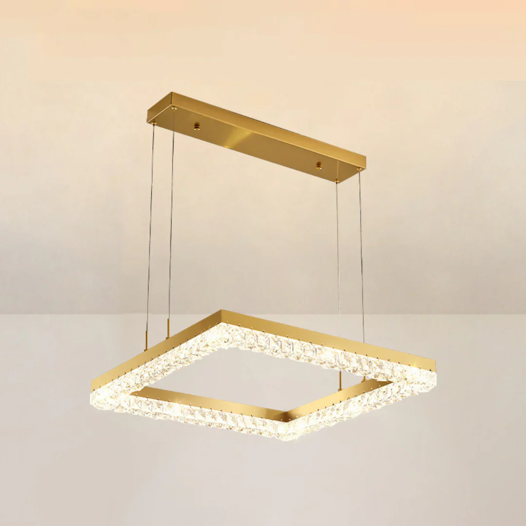 Gold Square Crystal Chandelier - Image 13
