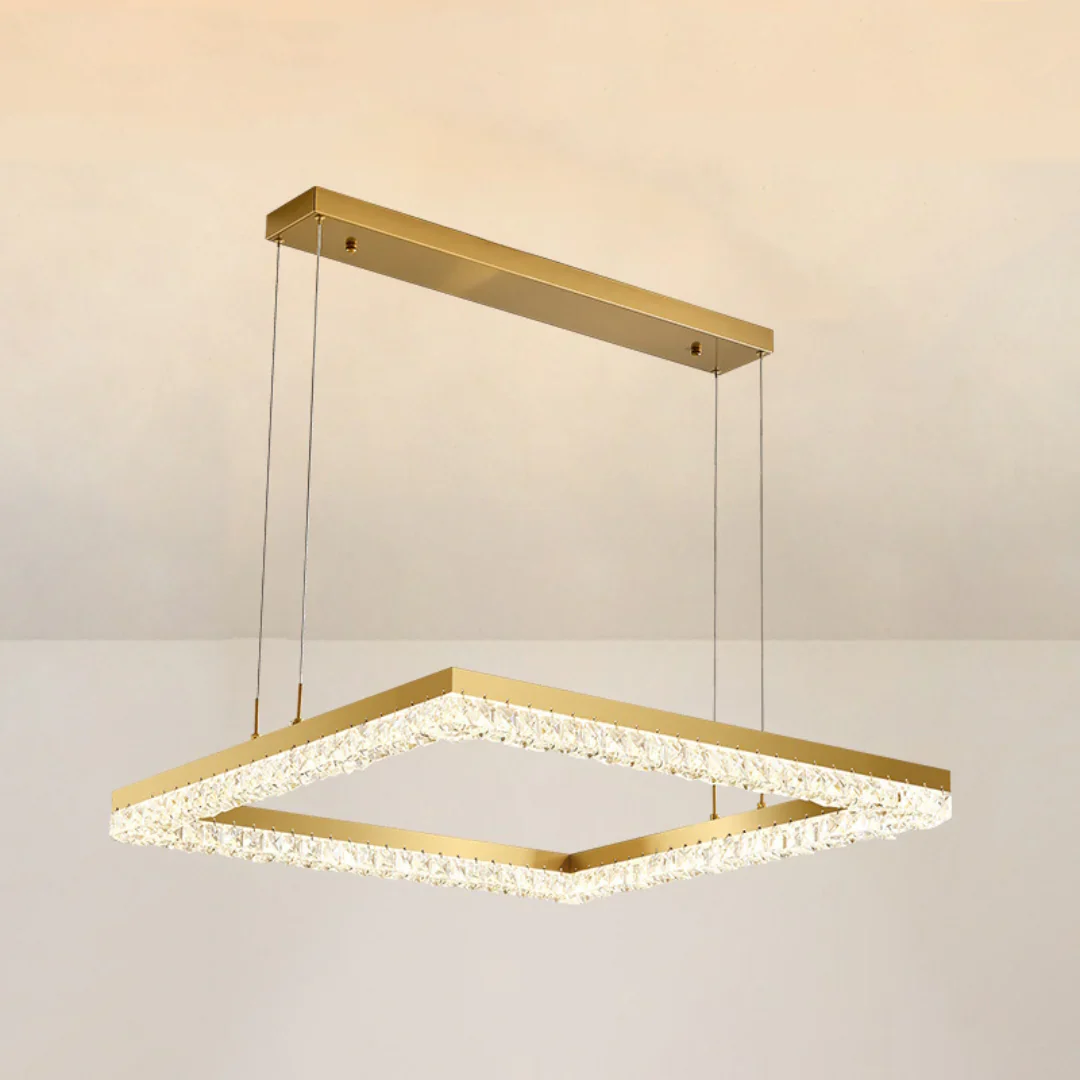 Gold Square Crystal Chandelier - Image 15