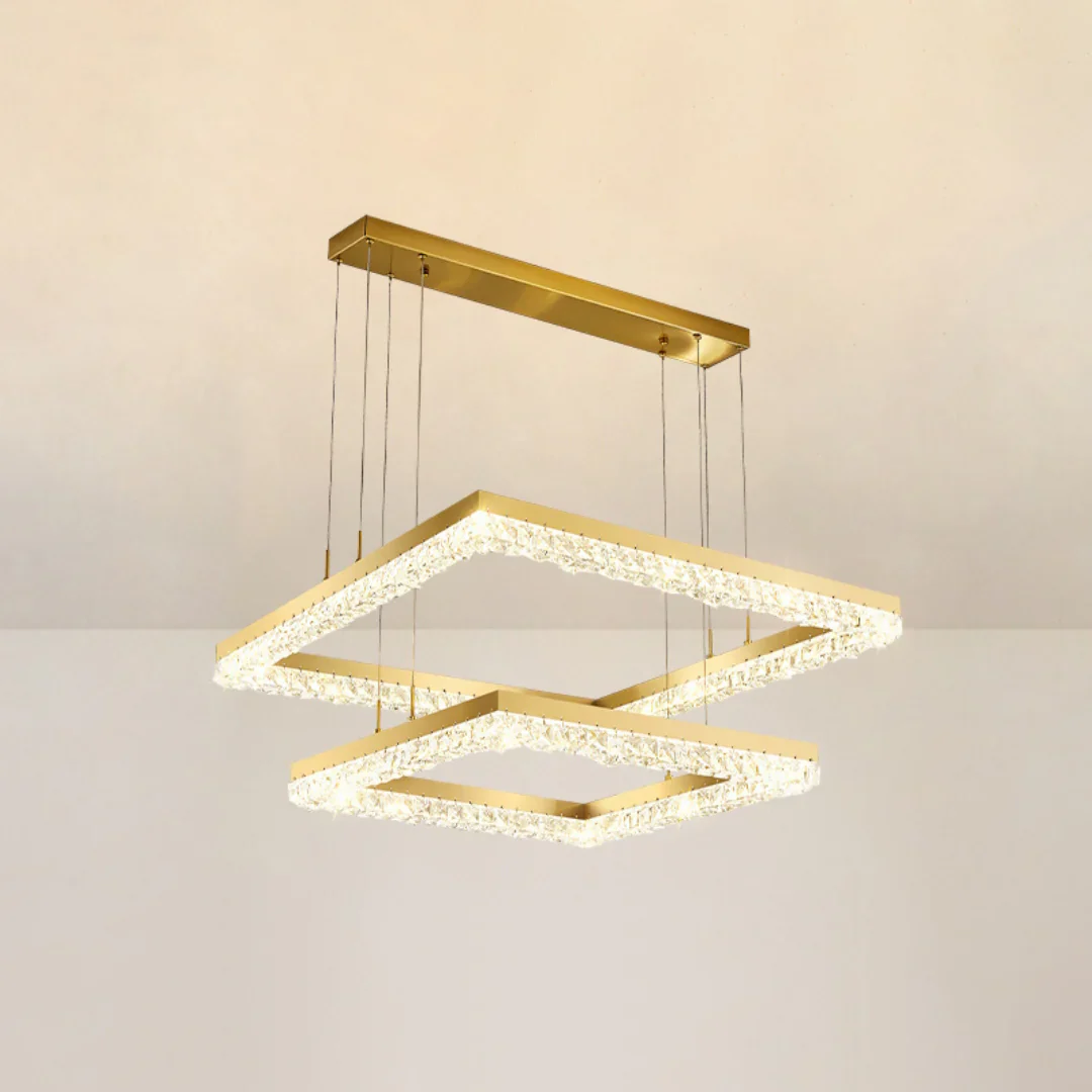Gold Square Crystal Chandelier - Image 16