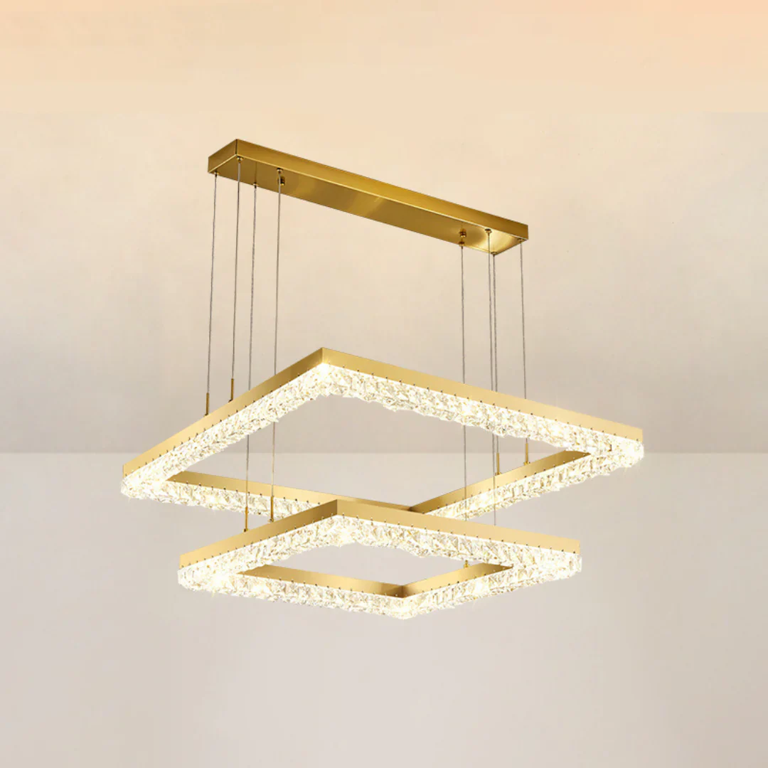 Gold Square Crystal Chandelier - Image 17
