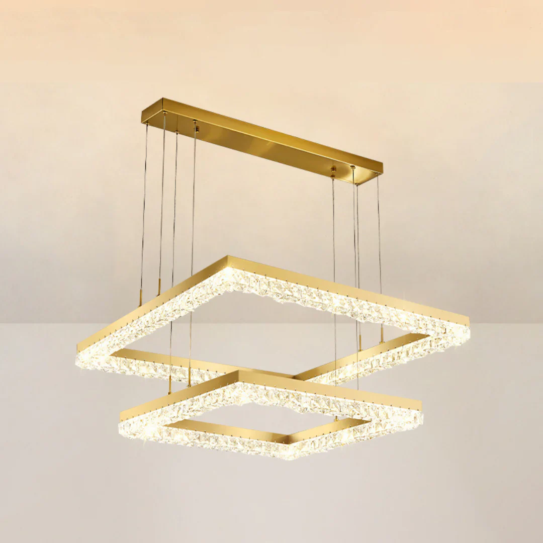 Gold Square Crystal Chandelier - Image 18