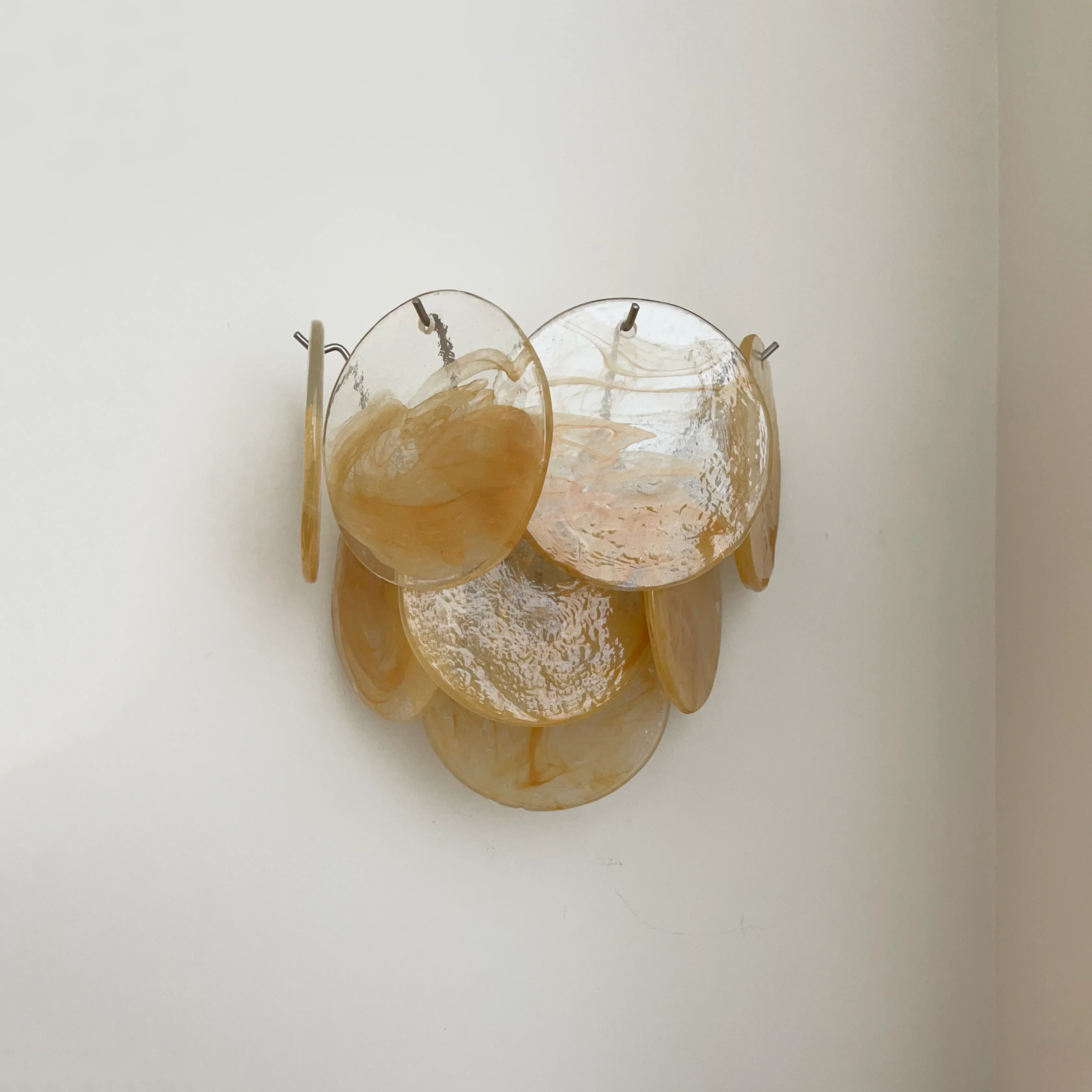 Gold Vintage Murano Glass Wall Lamp - Image 7