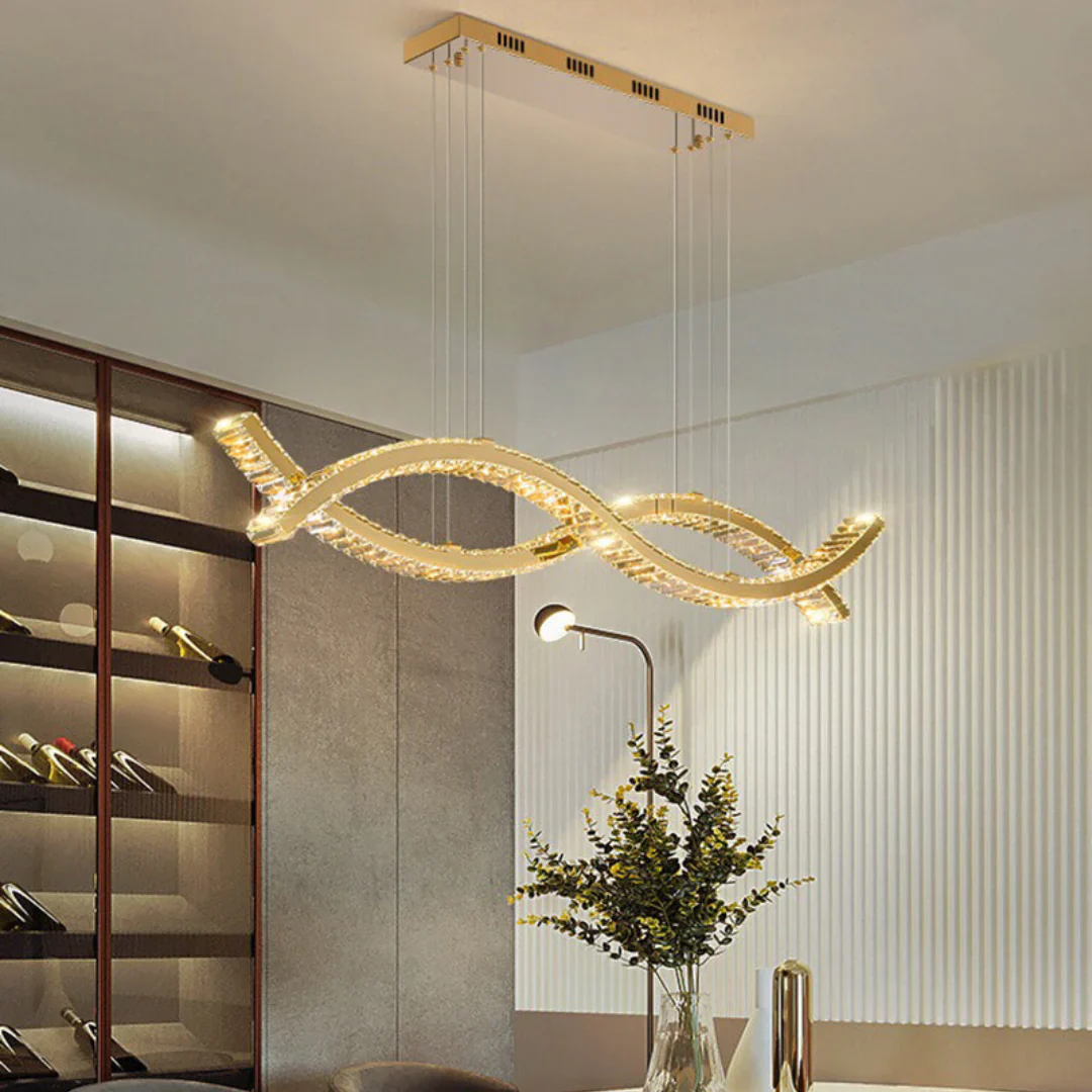 Gold Wave Crystal Chandelier - Image 15