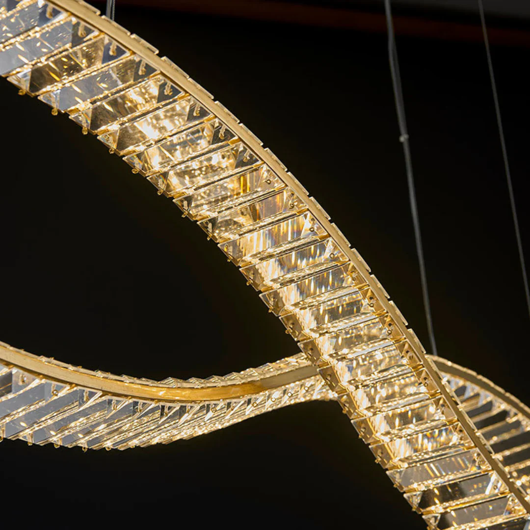Gold Wave Crystal Chandelier - Image 16
