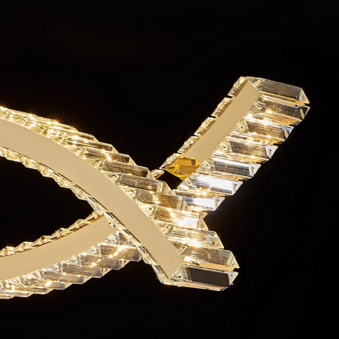 Gold Wave Crystal Chandelier - Image 17