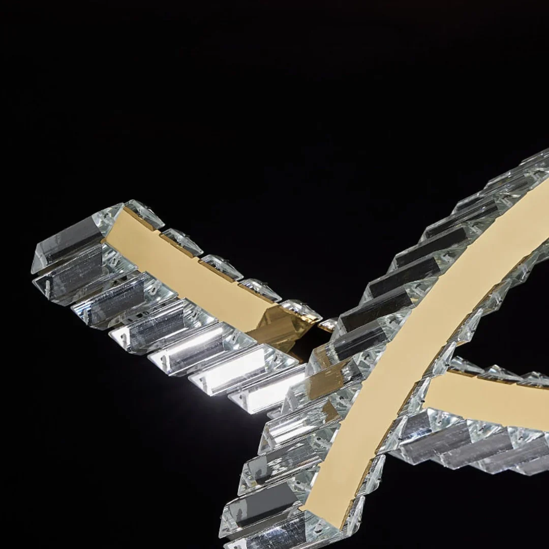 Gold Wave Crystal Chandelier - Image 19