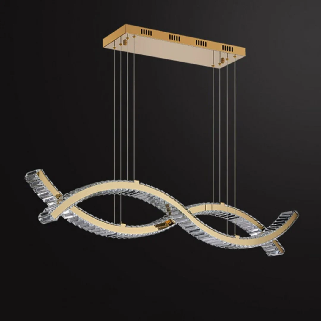 Gold Wave Crystal Chandelier - Image 20