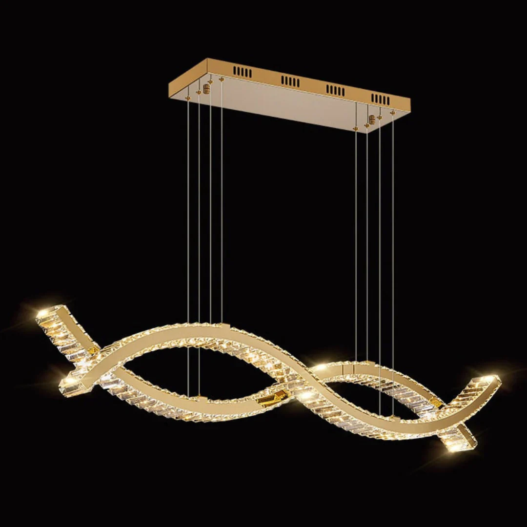 Gold Wave Crystal Chandelier - Image 21