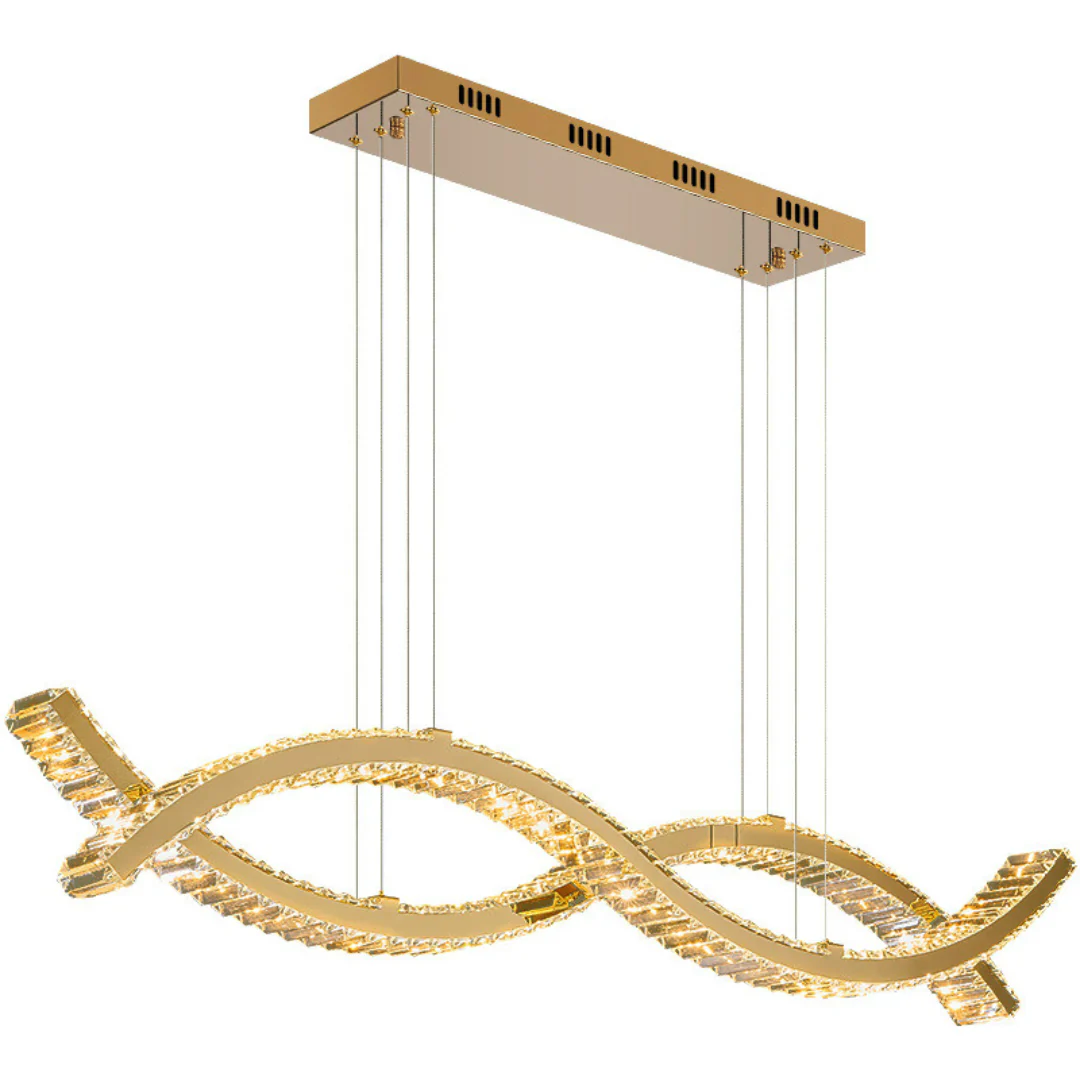 Gold Wave Crystal Chandelier - Image 22