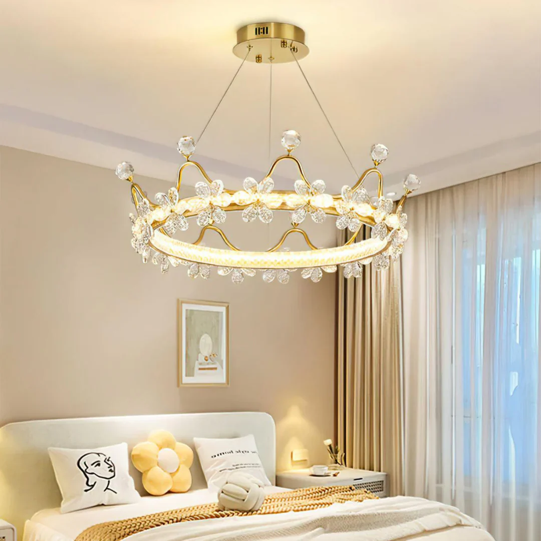 Golden Crown Garland Crystal Chandelier - Image 3