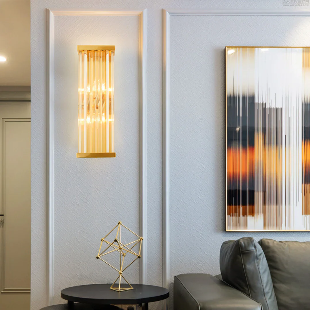 Golden Crystal Wall Lamp - Image 7