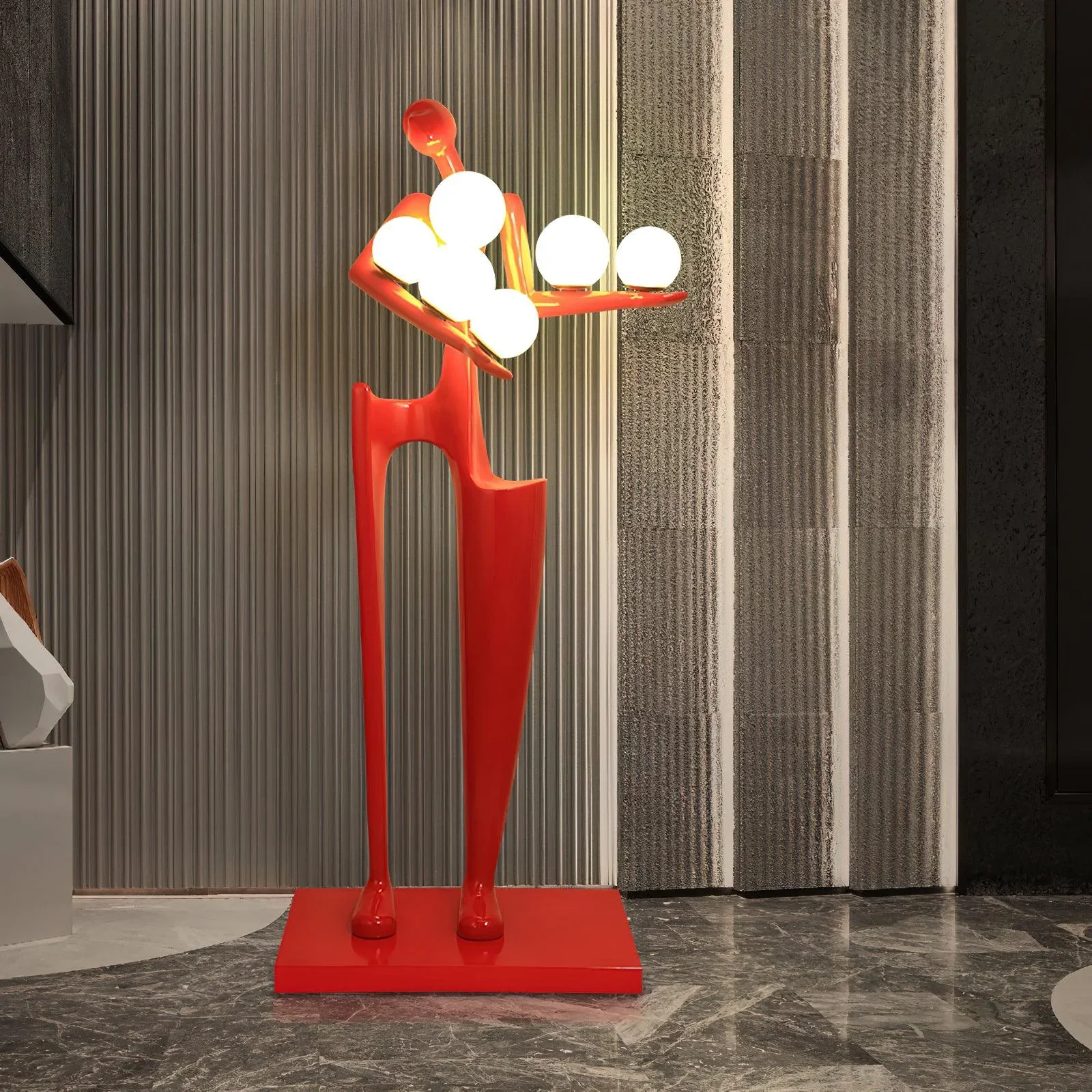 Greeter Sculpture Figure Floor Lamp - Image 10