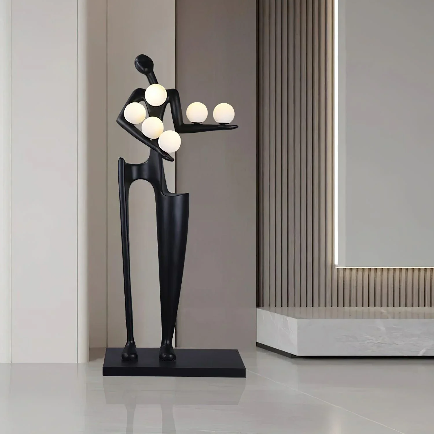 Greeter Sculpture Figure Floor Lamp - Image 9
