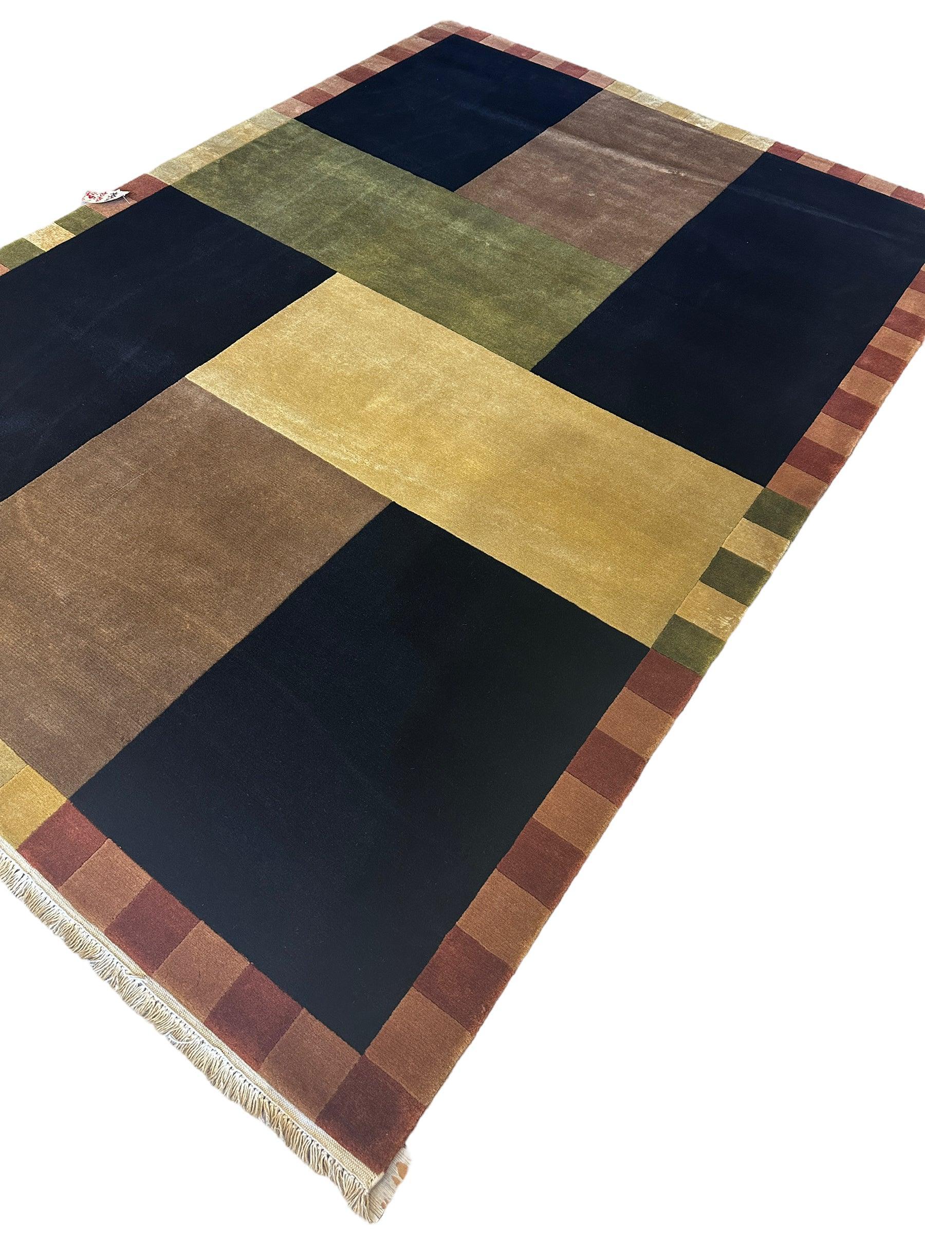 Hand Knotted Modern Wool Rug 6’2” x 9’ - Image 2