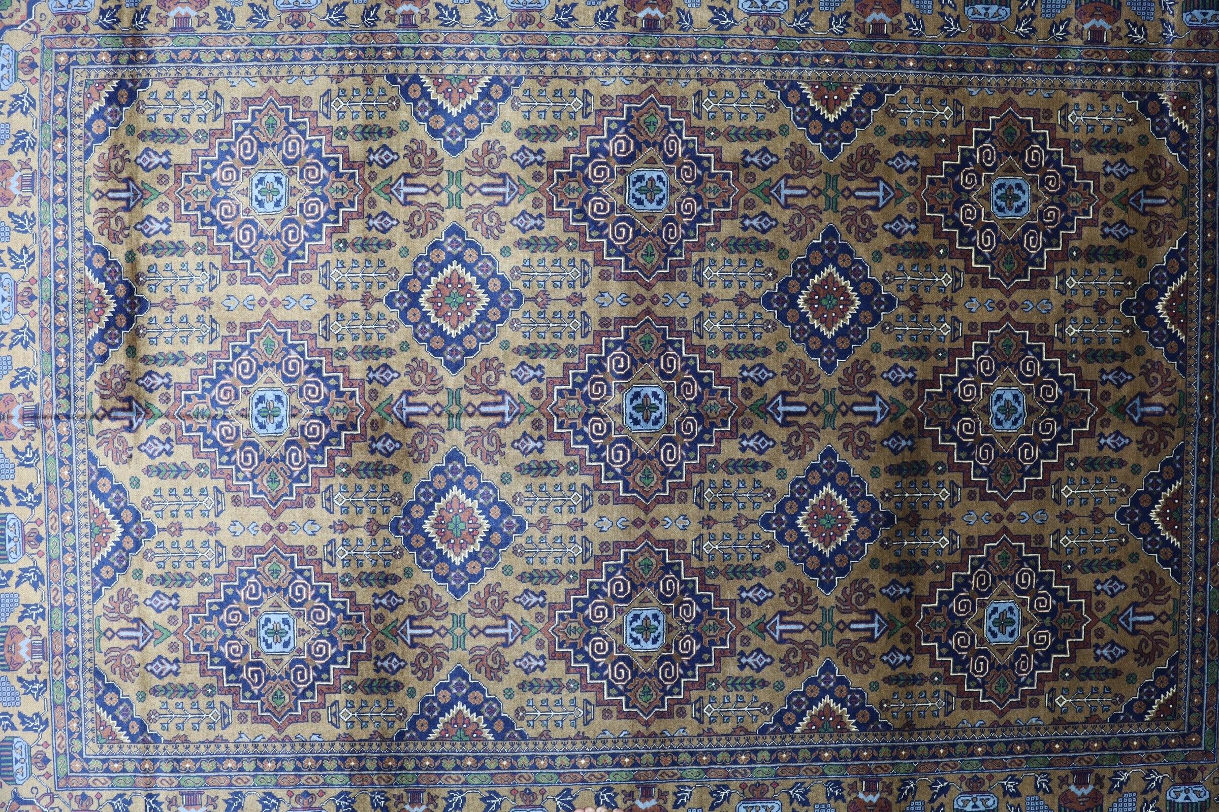 Hand-Knotted Zerkhaki Afghan Wool Area Rug – 6'7" x 9'7" | Rich Brown Tones, Durable Craftsmanship - Image 4