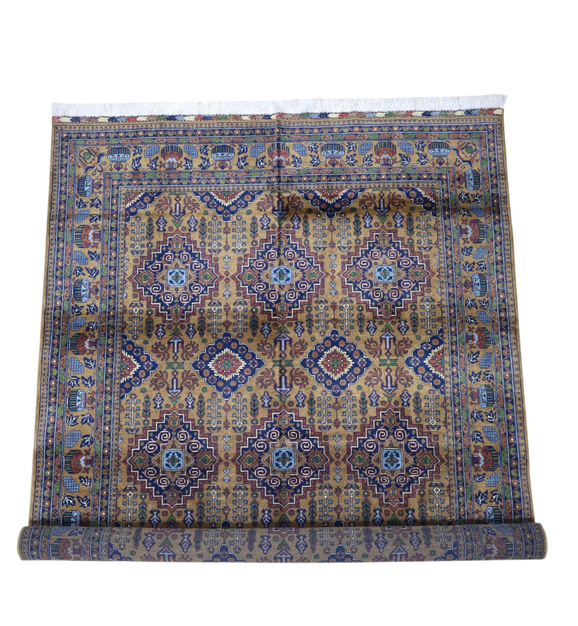 Hand-Knotted Zerkhaki Afghan Wool Area Rug – 6'7" x 9'7" | Rich Brown Tones, Durable Craftsmanship - Image 5