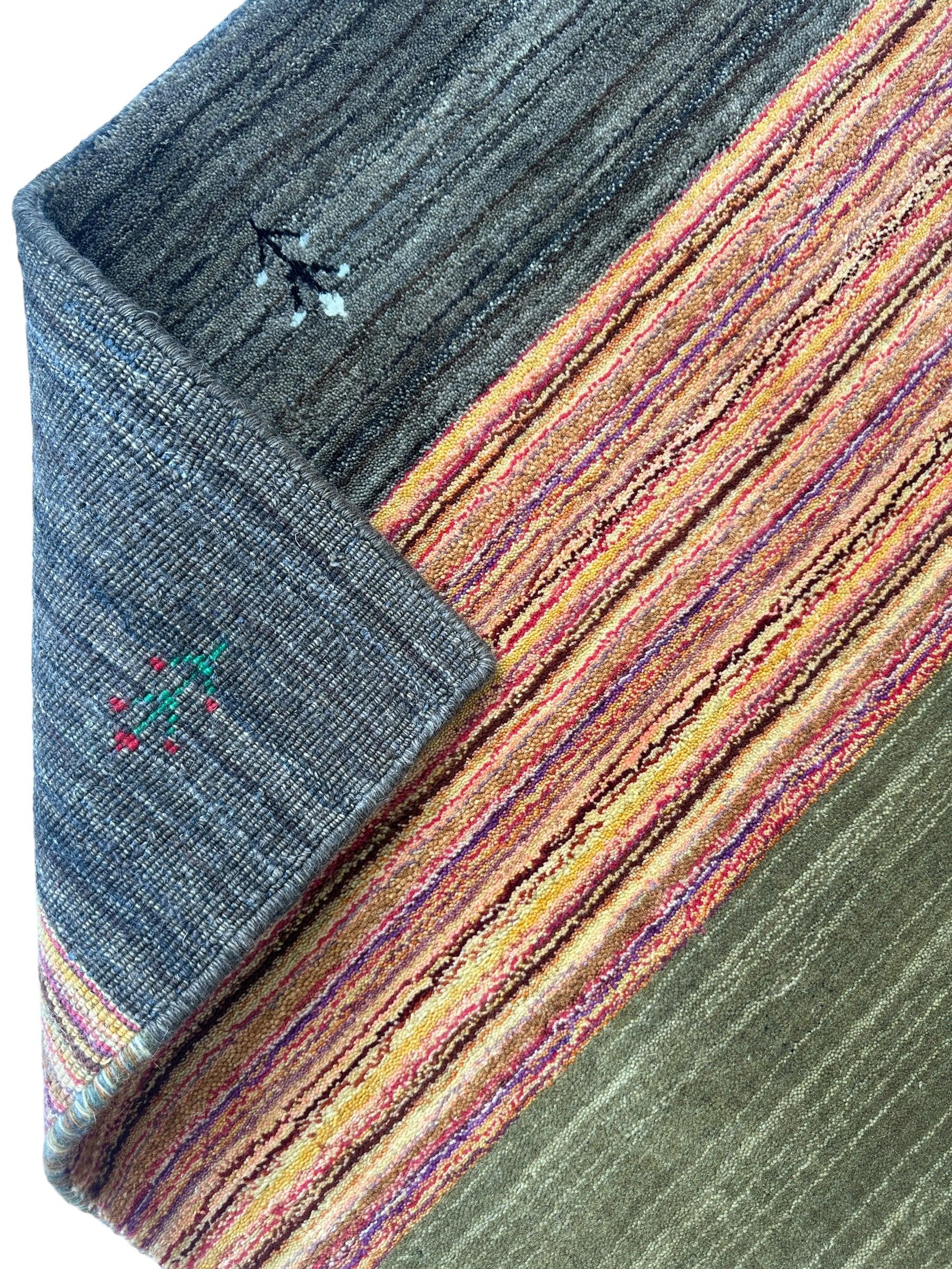 Hand-loomed Indo-Gabbeh Runner Rug 2’7” x 11’4” - Image 2