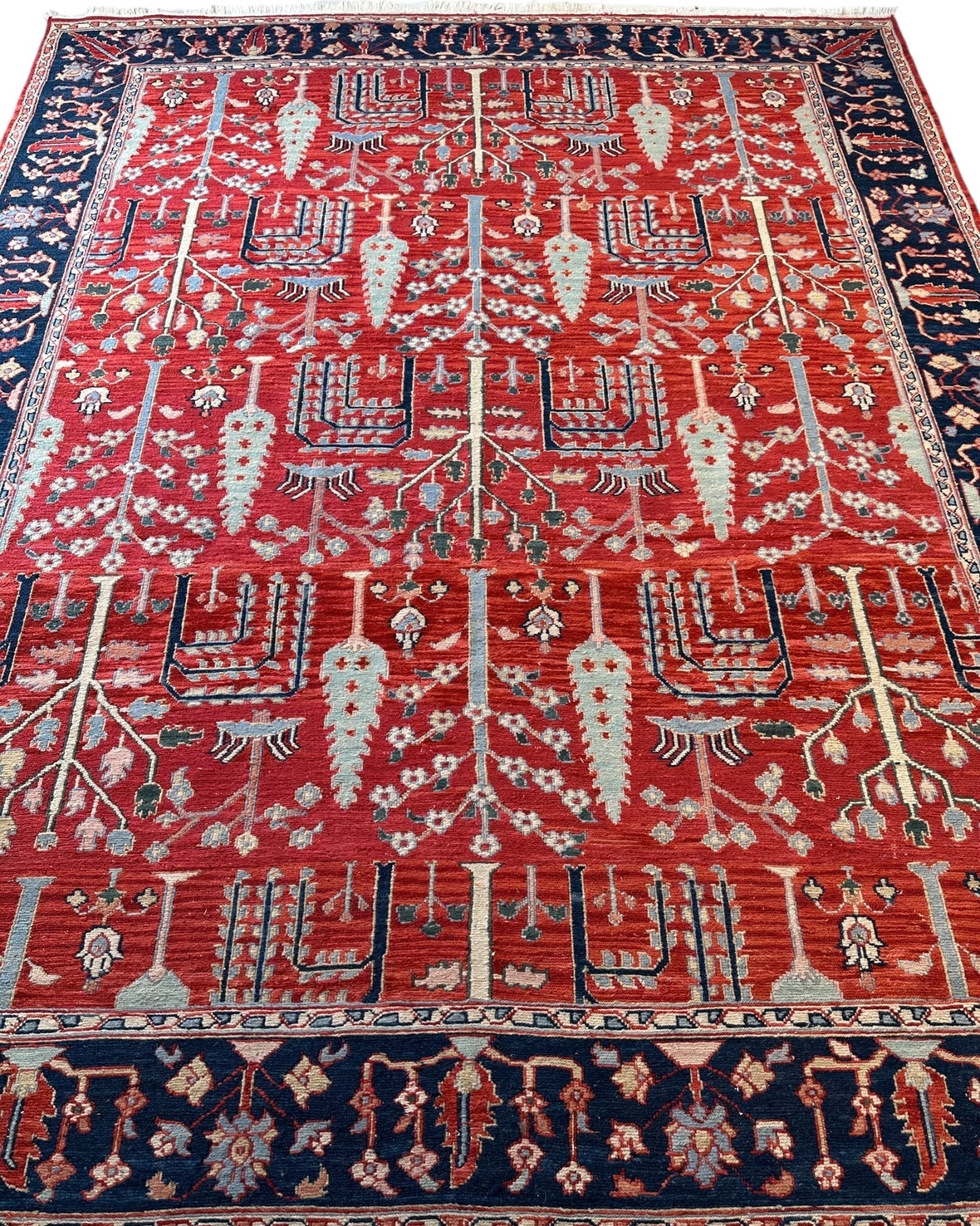 Handwoven Soumak Multicolor Wool Area Rug – 8’ x 10’ - Image 3