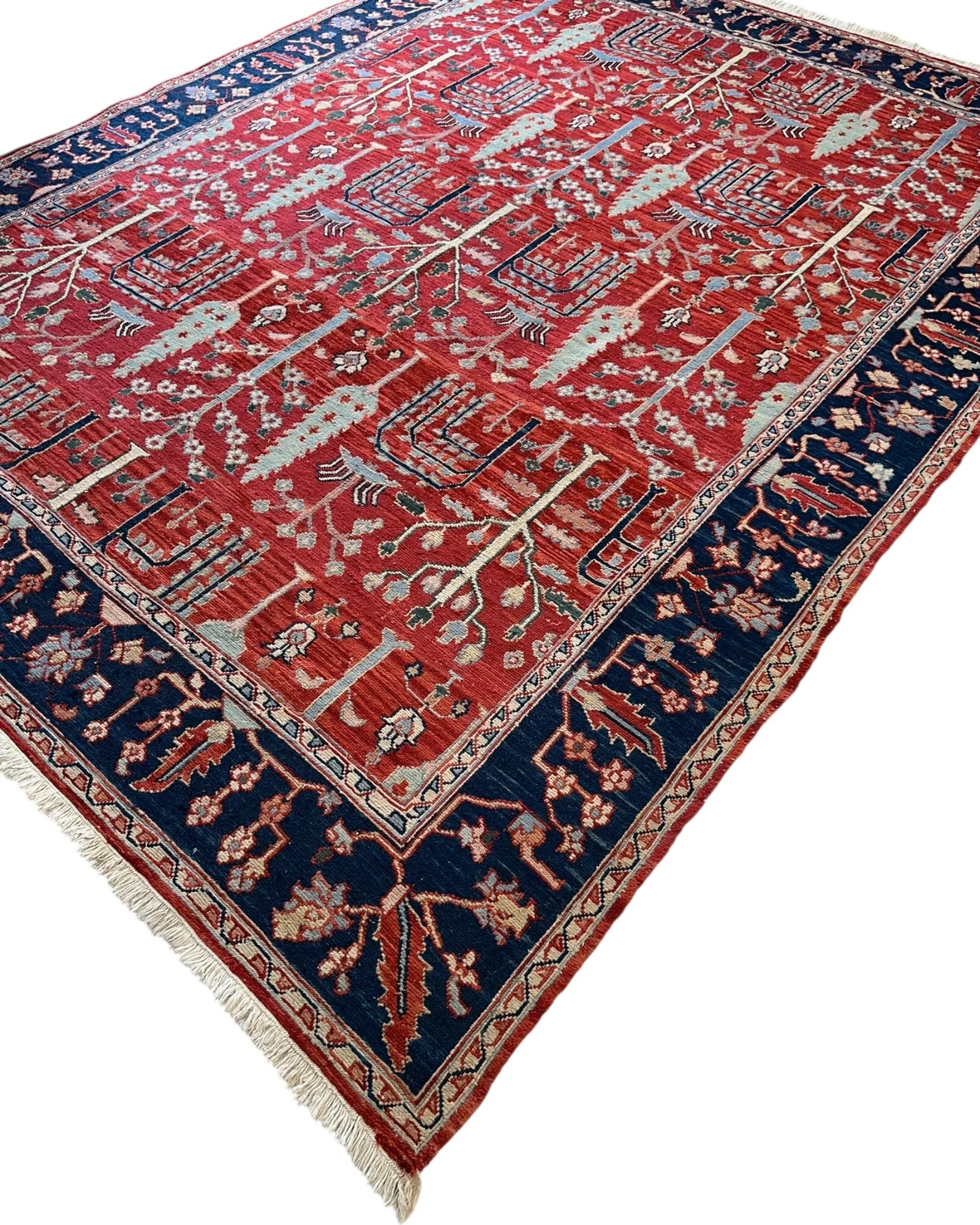 Handwoven Soumak Multicolor Wool Area Rug – 8’ x 10’ - Image 8